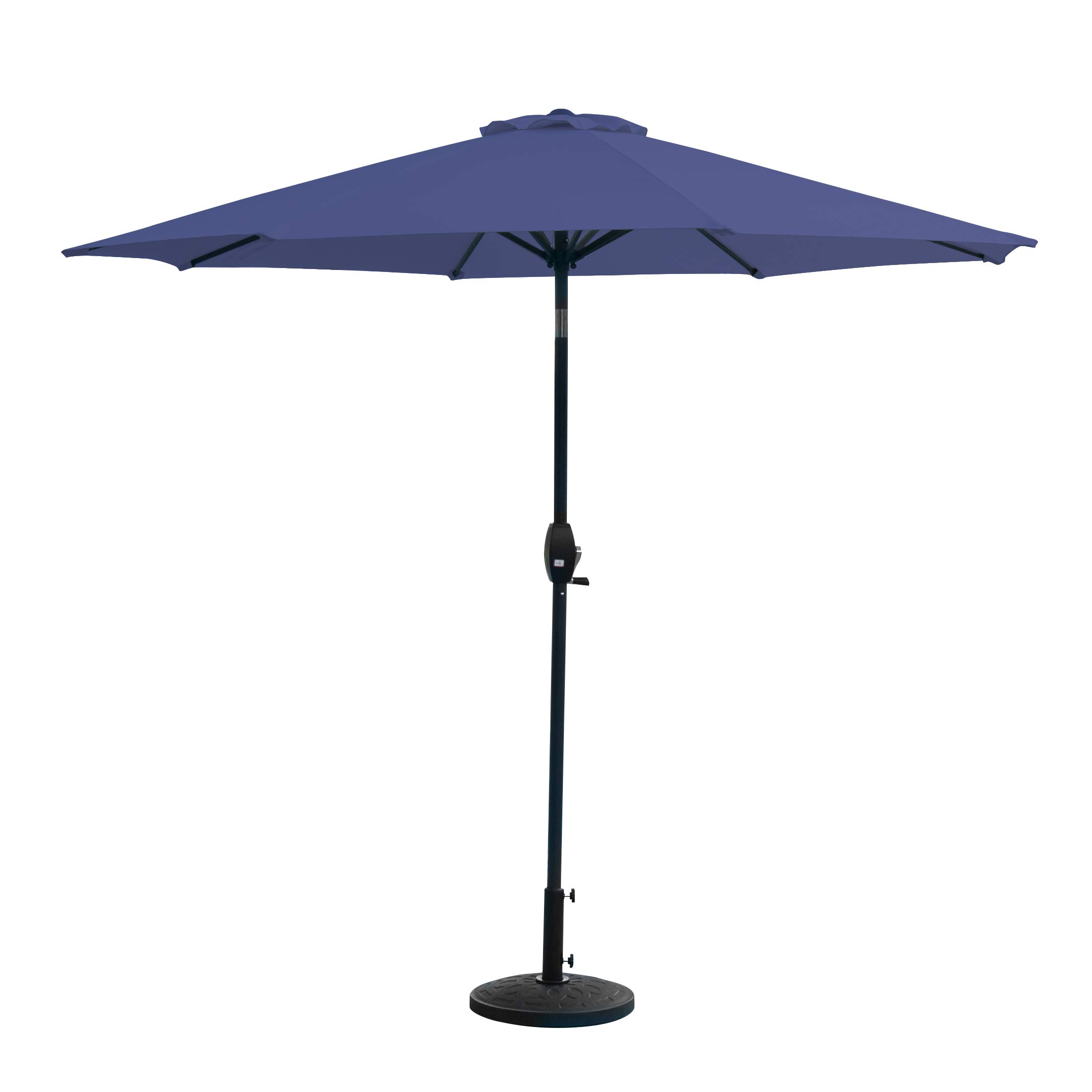 **9ft Outdoor Patio Umbrella with Heavy Duty Base - Sun Shade for Market Table, Garden, Poolside & Backyard Relaxation**