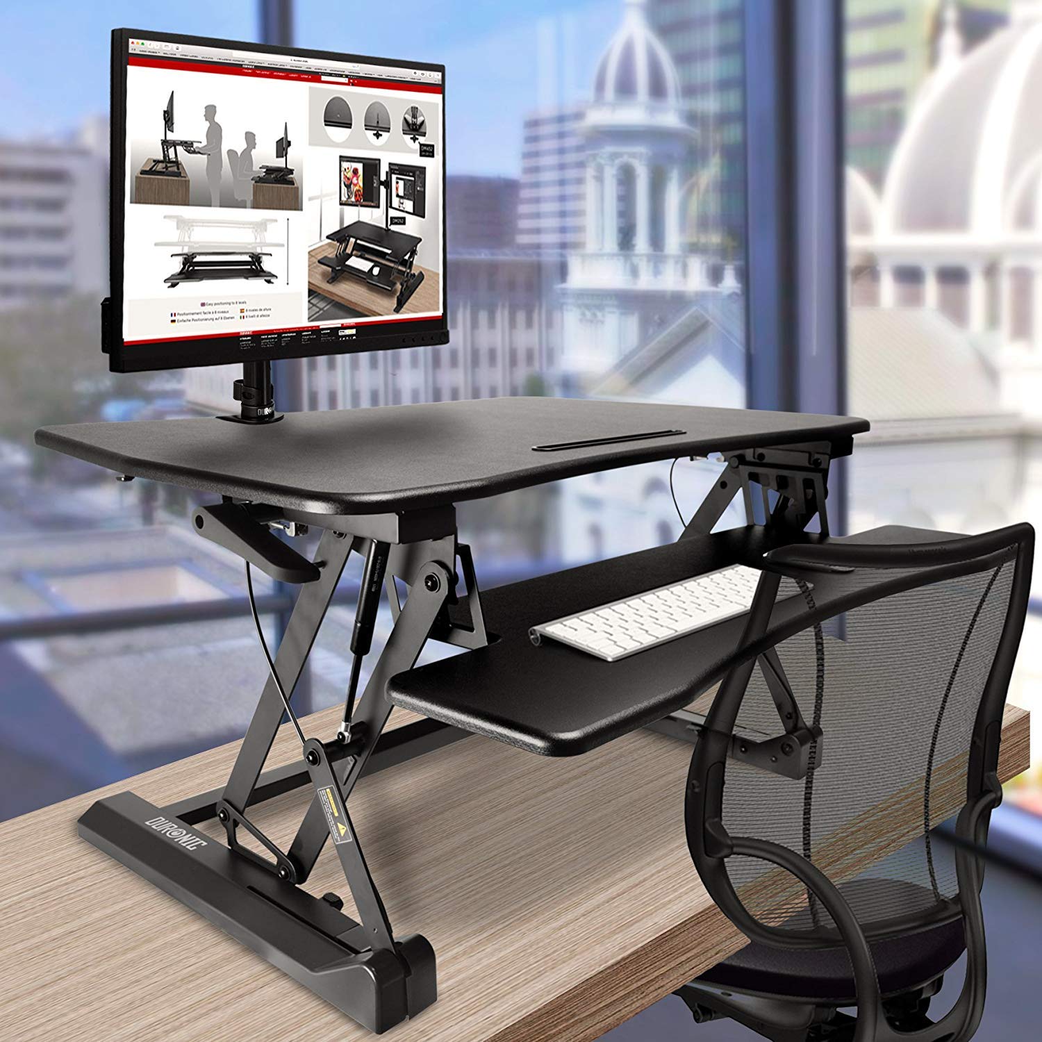 Duronic DM05D3 Height Adjustable Standing Desk Converter - 29