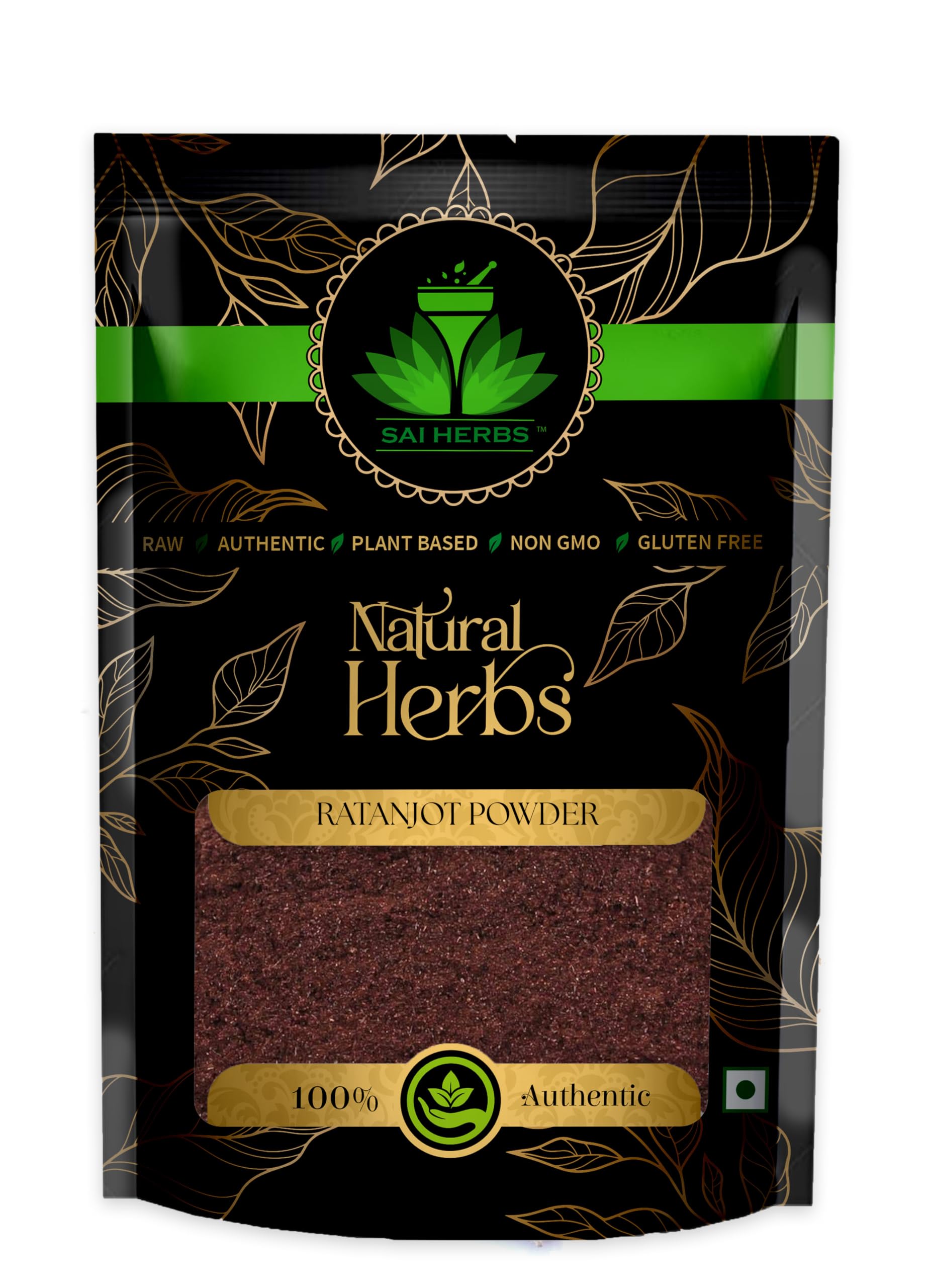 SAI HERBS Pure & Natural Ratanjot Root Powder (Alkanet Root, Alkanna Tinctoria) - 500g | Organic Herbal Dye for Cosmetics, Soap Making & Natural Fabric Coloring