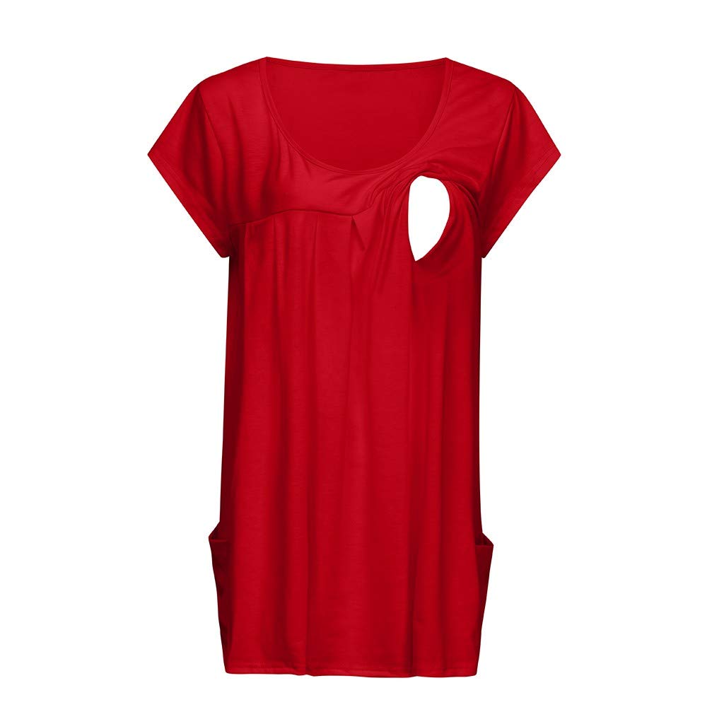 Breastfeeding Maternity T-Shirt - Fall Pregnancy Clothes for Women | 'That's No Moon' Layered Nursing Shirt | Perfect for Nursing Moms & Autumn Maternity Fashion