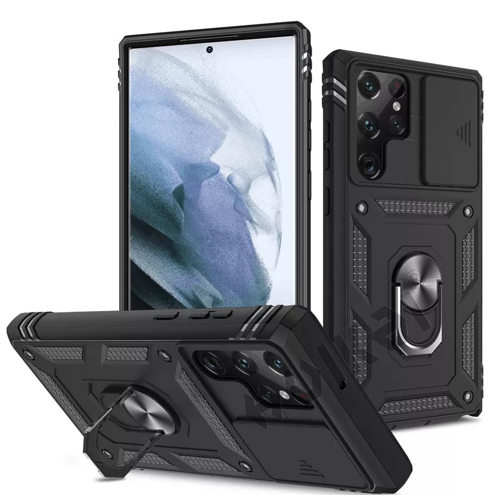 Samsung Galaxy S24 Plus Heavy Duty Phone Case with Ring Kickstand - Perfect for Hands-Free Viewing, Gaming, and Video Calls