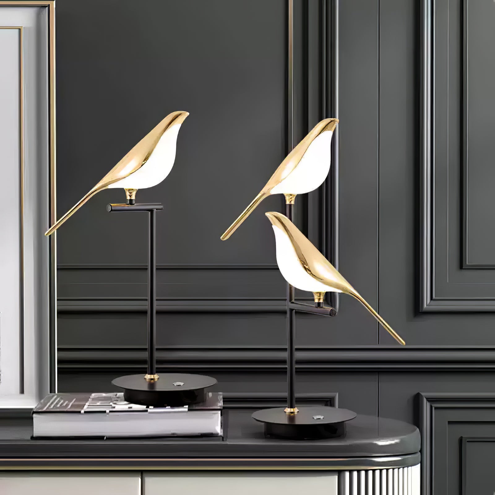 Magpie Perch Table Lamp - Modern Decorative Lighting for Bedroom, Living Room & Office - Stylish Home Decor Accent Light