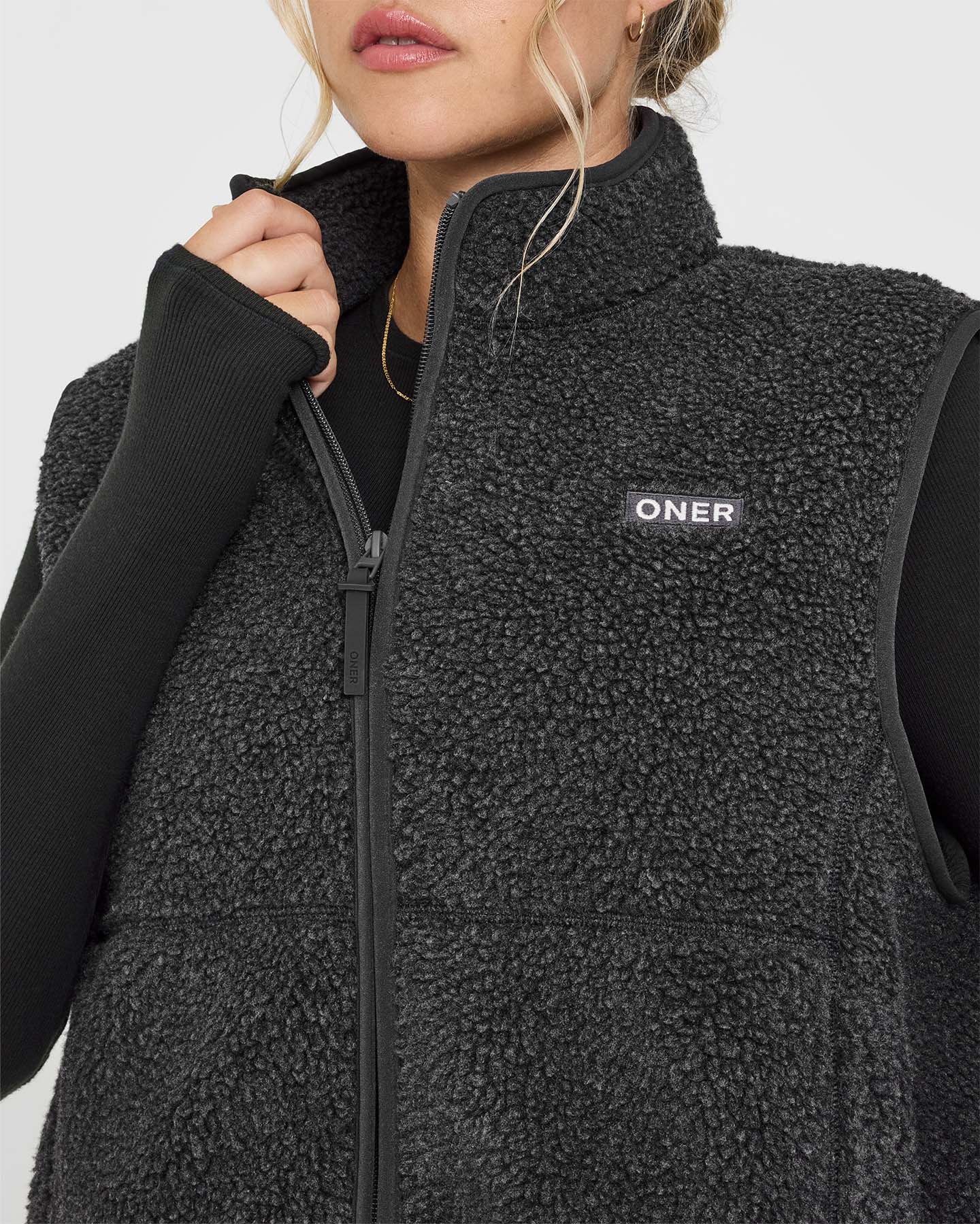 Men's Lightweight Fleece Vest - Zip-Up Washed Grey Gilet for Outdoor Hiking & Casual Wear