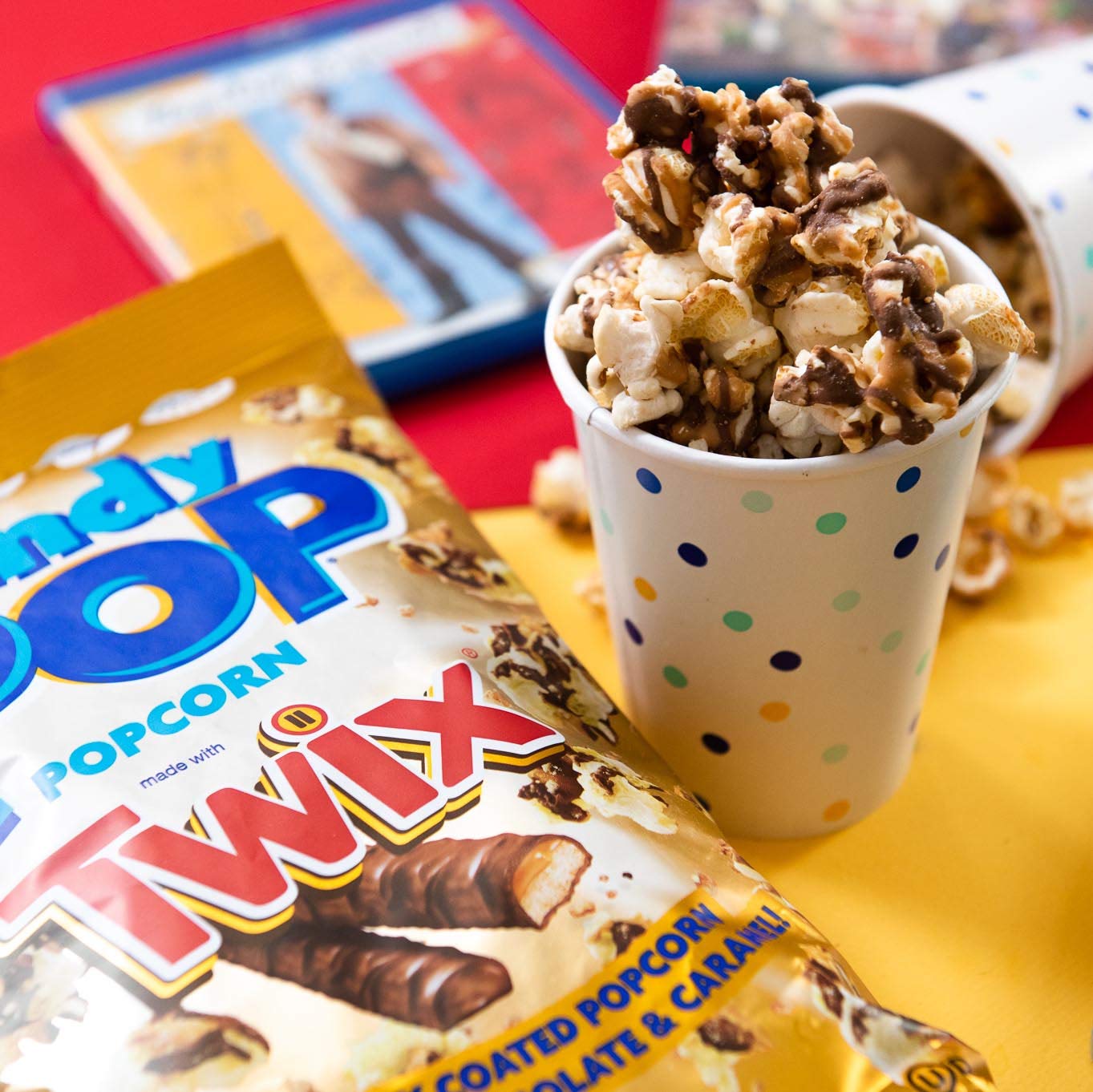 Twix Candy Coated Popcorn - 5.25oz Bags (Pack of 12) | Made with Real Twix Candy Pieces | Sweet & Crunchy Snack for Movie Nights, Parties & Office Treats