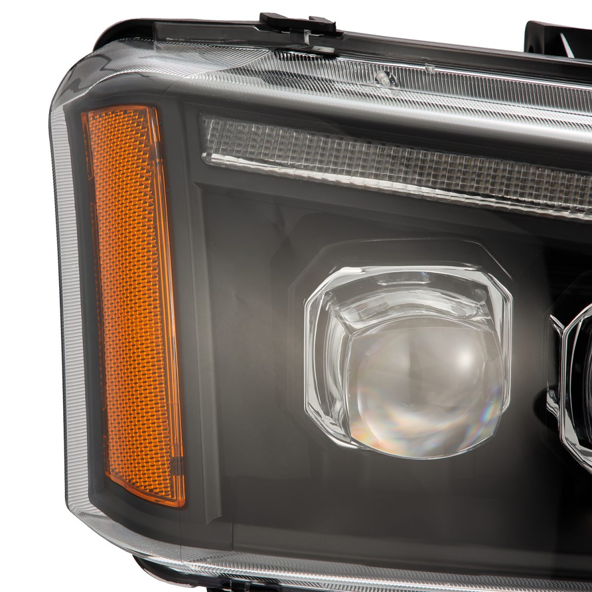 03-06 Chevrolet Silverado & 02-06 Avalanche (No Body Cladding) NOVA Series Black LED Projector Headlights - High Performance Lighting for Night Driving & Off-Road Adventures