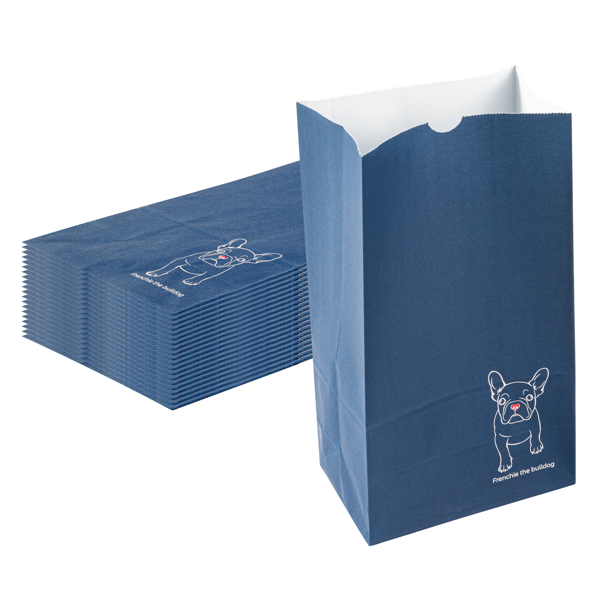 Frenchie Paper Bag - 12 lb Capacity, 7 x 4 1/4 x 12 1/2 Inches, 100 Count Box - Perfect for Grocery Shopping, Takeout & Retail Packaging