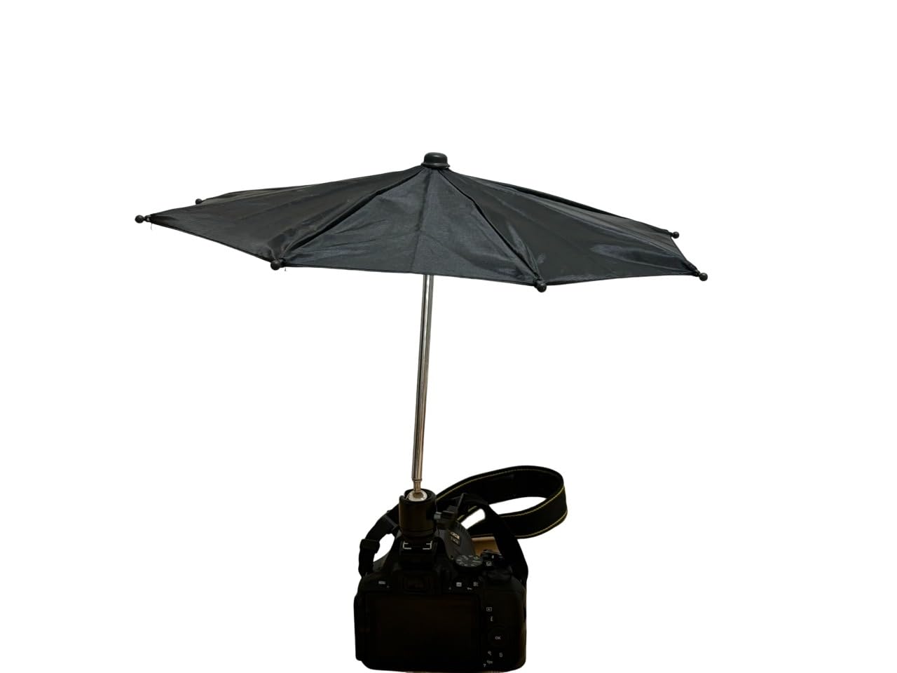 360° Swivel Camera Umbrella with Hot Shoe Mount - 37cm Sun & Rain Protection for DSLR Cameras - Perfect for Outdoor Photography, Vlogging & Rainy Day Shoots