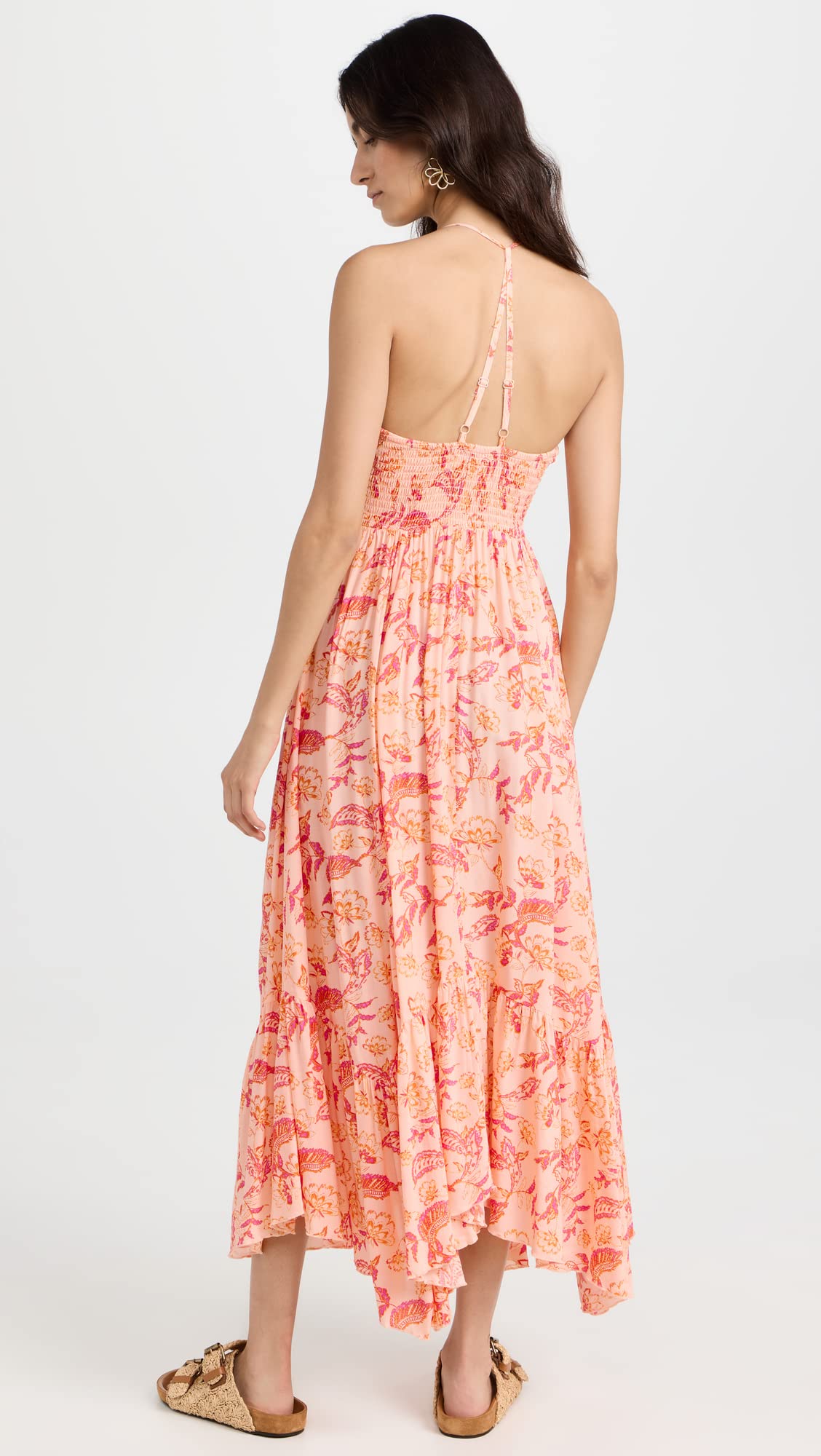 Free People Women's Heat Wave Printed Maxi Dress - Flowy Bohemian Summer Beach Dress for Vacation, Music Festivals & Date Nights