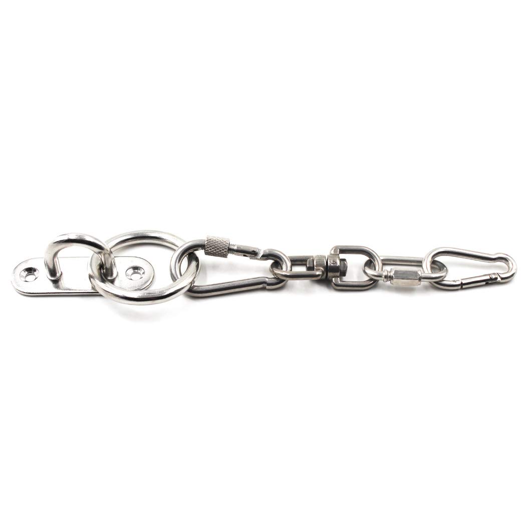 Heavy Duty 304 Stainless Steel Ceiling & Wall Mount Hook with Ring (1/4