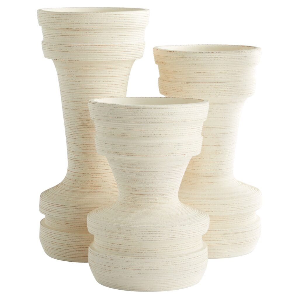 Cyan Design 11559 Taras Vase - Small White Ceramic Home Decor for Living Room, Dining Table & Wedding Centerpieces