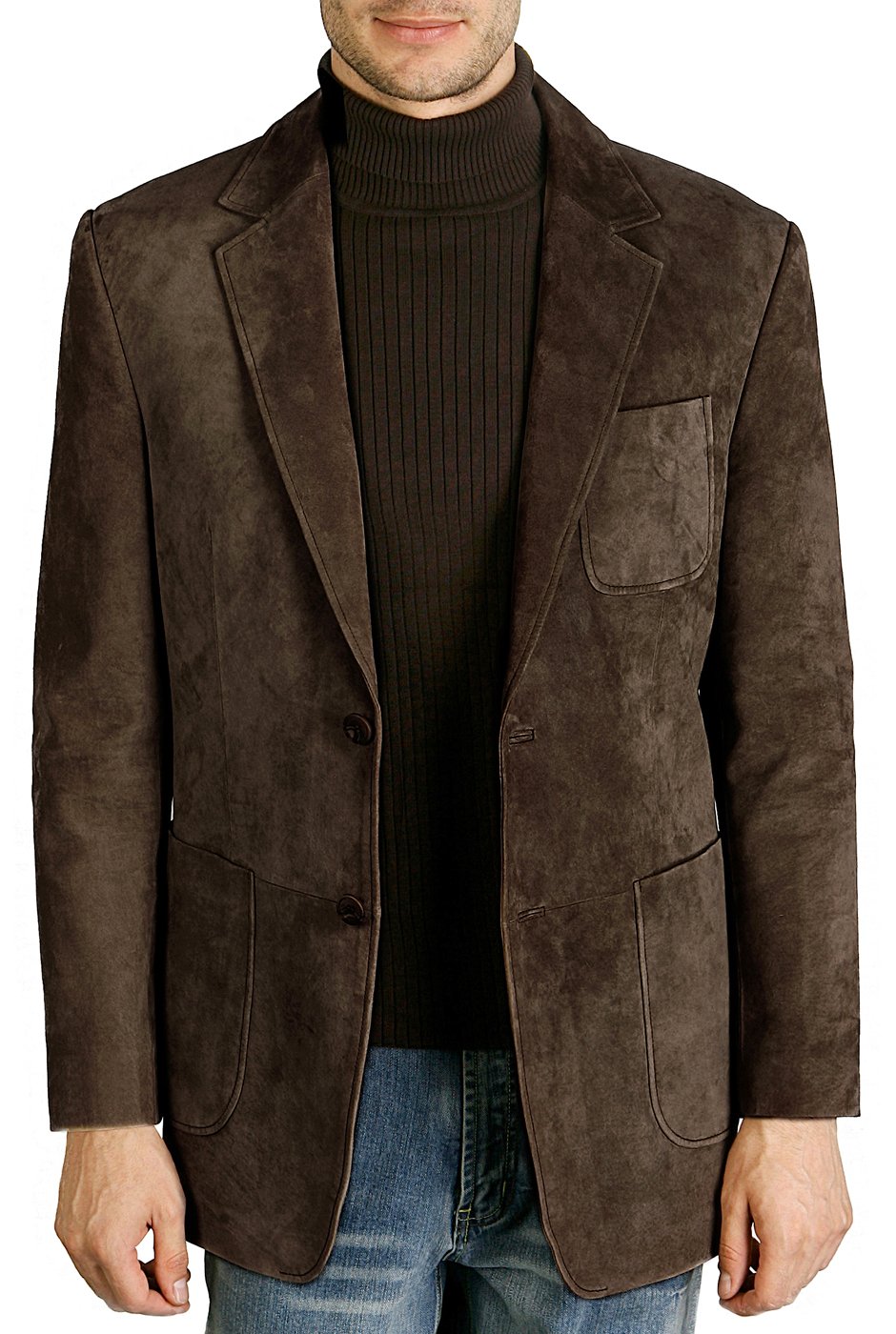 BGSD Men's Steve 2-Button Suede Leather Blazer Sport Coat Jacket - Slim Fit Formal Wear for Business, Weddings & Office (Big & Tall, Short Sizes Available) - Perfect for Professional Events, Date Nights & Special Occasions