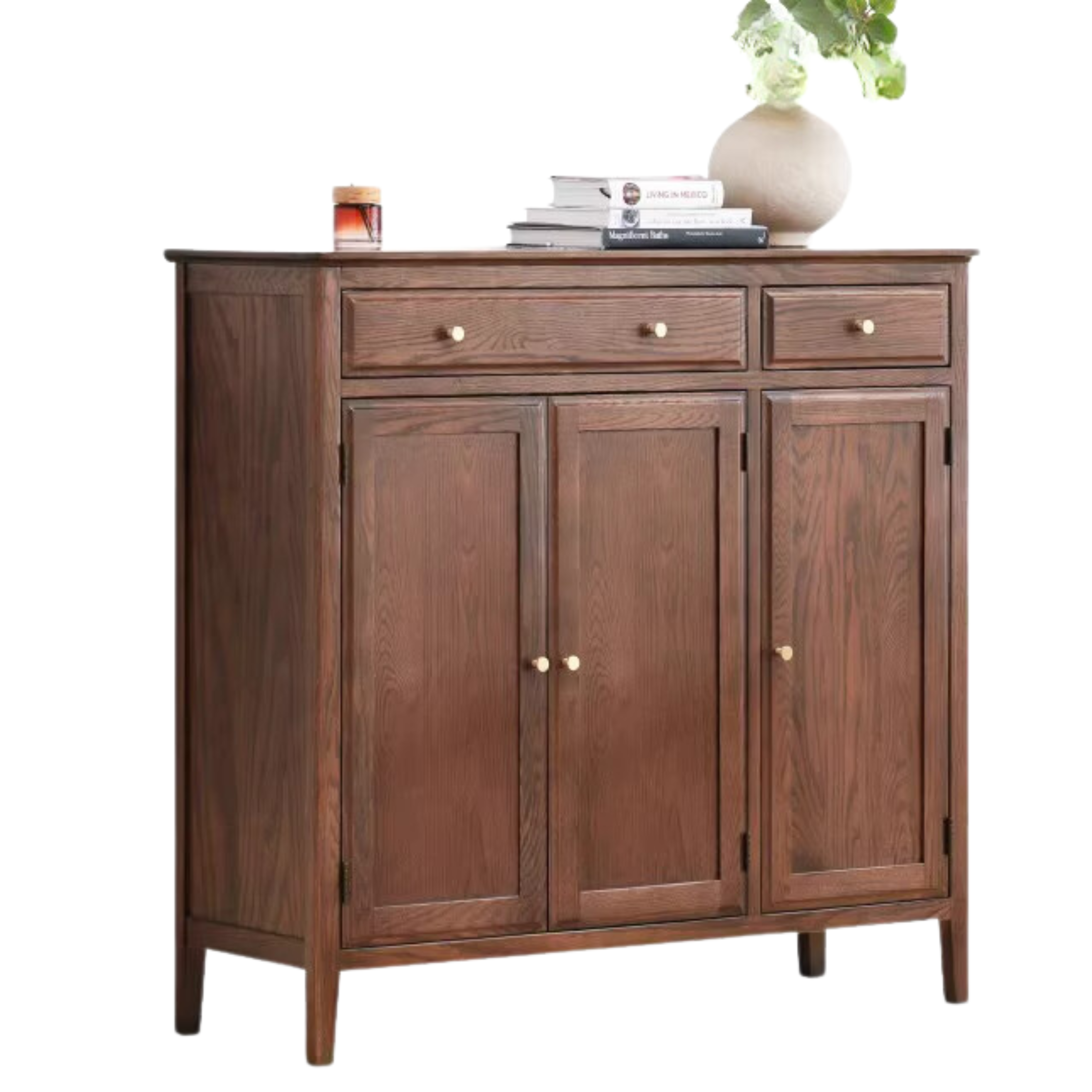 46.5x15x42.7 inch/ 118x38x108.5сm/ Walnut color/ three-door shoe cabinet