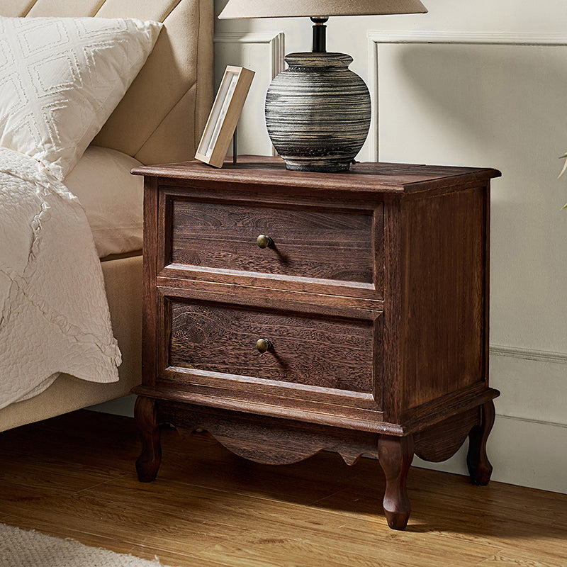 Galatea 24 Inch Tall 2-Drawer Nightstand Chest - Modern Bedside Table with Optional Styles for Bedroom, Living Room, or Office Storage