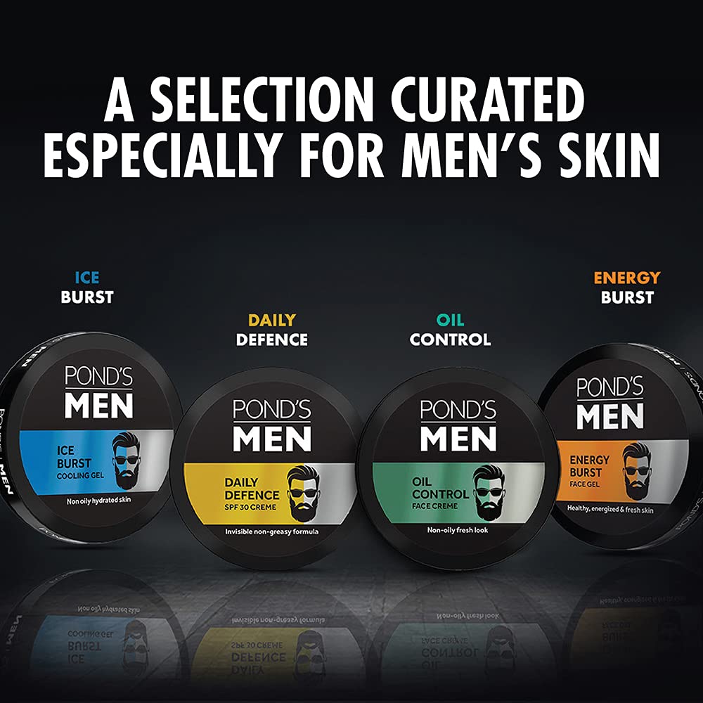Pond's Men Oil Control Face Cream, 55g - Matte Finish Moisturizer for Oily Skin - Daily Skincare & Post-Shave Hydration