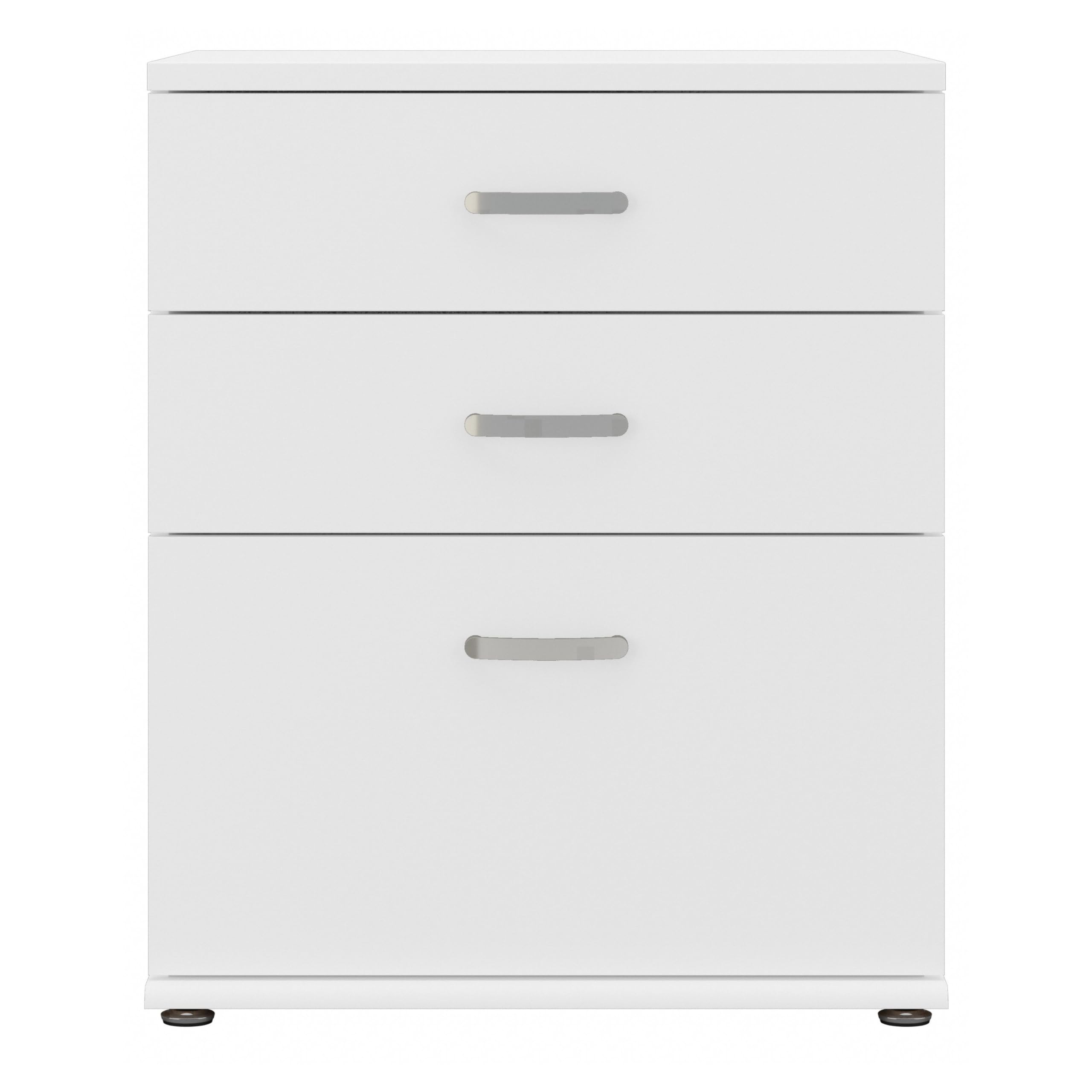 Bush Business Furniture Universal Laundry Room Storage Cabinet with Drawers - White | Organize Detergent, Cleaning Supplies & Household Items | Perfect for Laundry Rooms, Garages & Utility Spaces