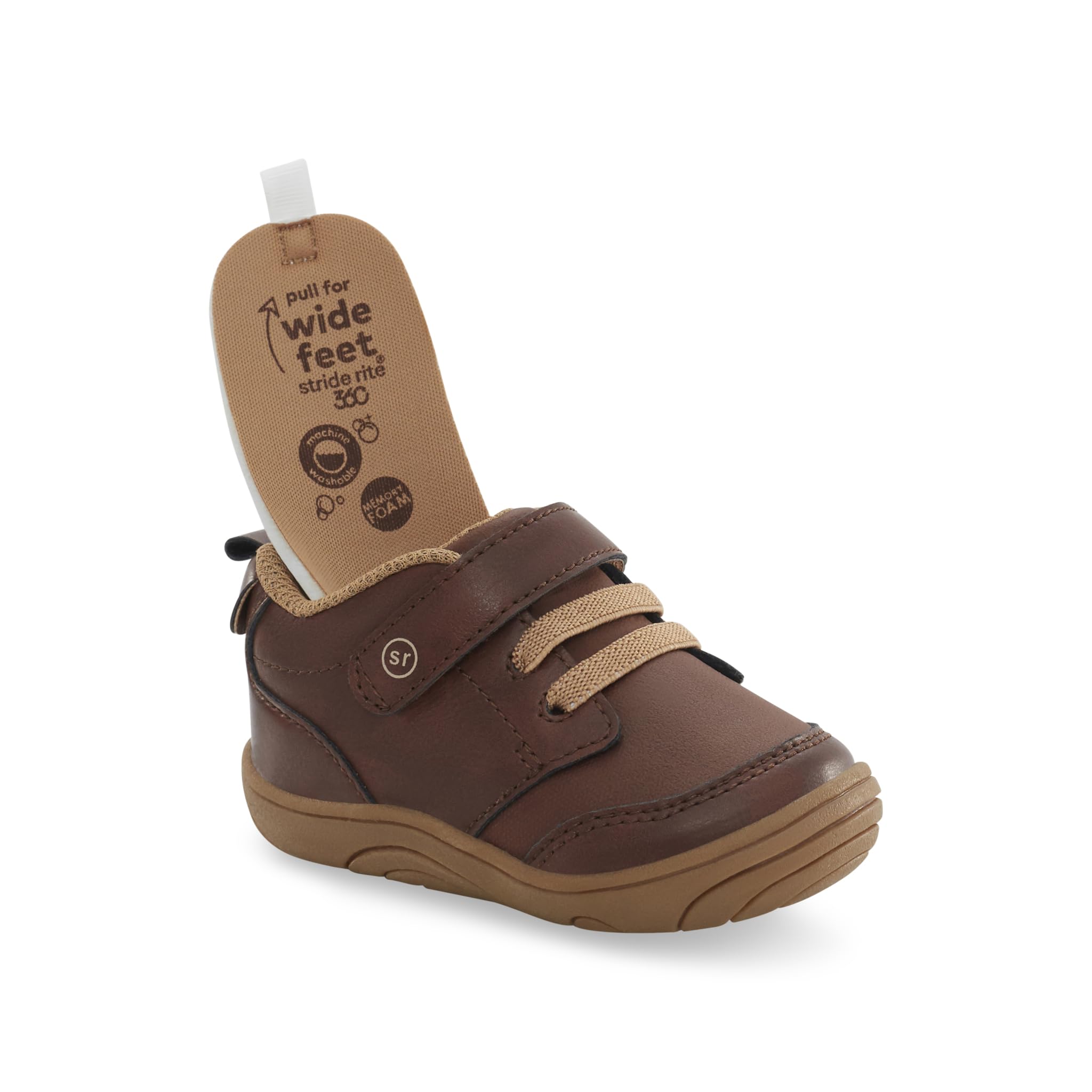 Stride Rite 360 Unisex Baby First Walker Shoes - SR Taye 2.0 | Soft Sole Sneakers for Infants Learning to Walk | Perfect for Playtime, Daycare & First Steps