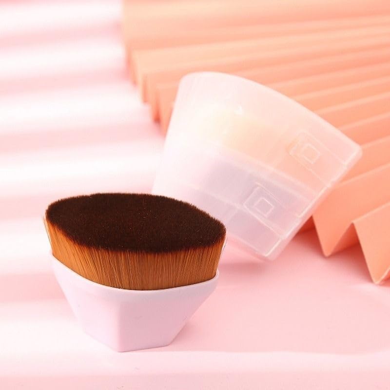 APURK Professional Makeup Brush Set - Foundation Brush & Blending Brush for Liquid, Cream & Blush | Soft Synthetic Bristles for Flawless Makeup Application | Perfect for Women's Daily Beauty Routine (Pack of 2)