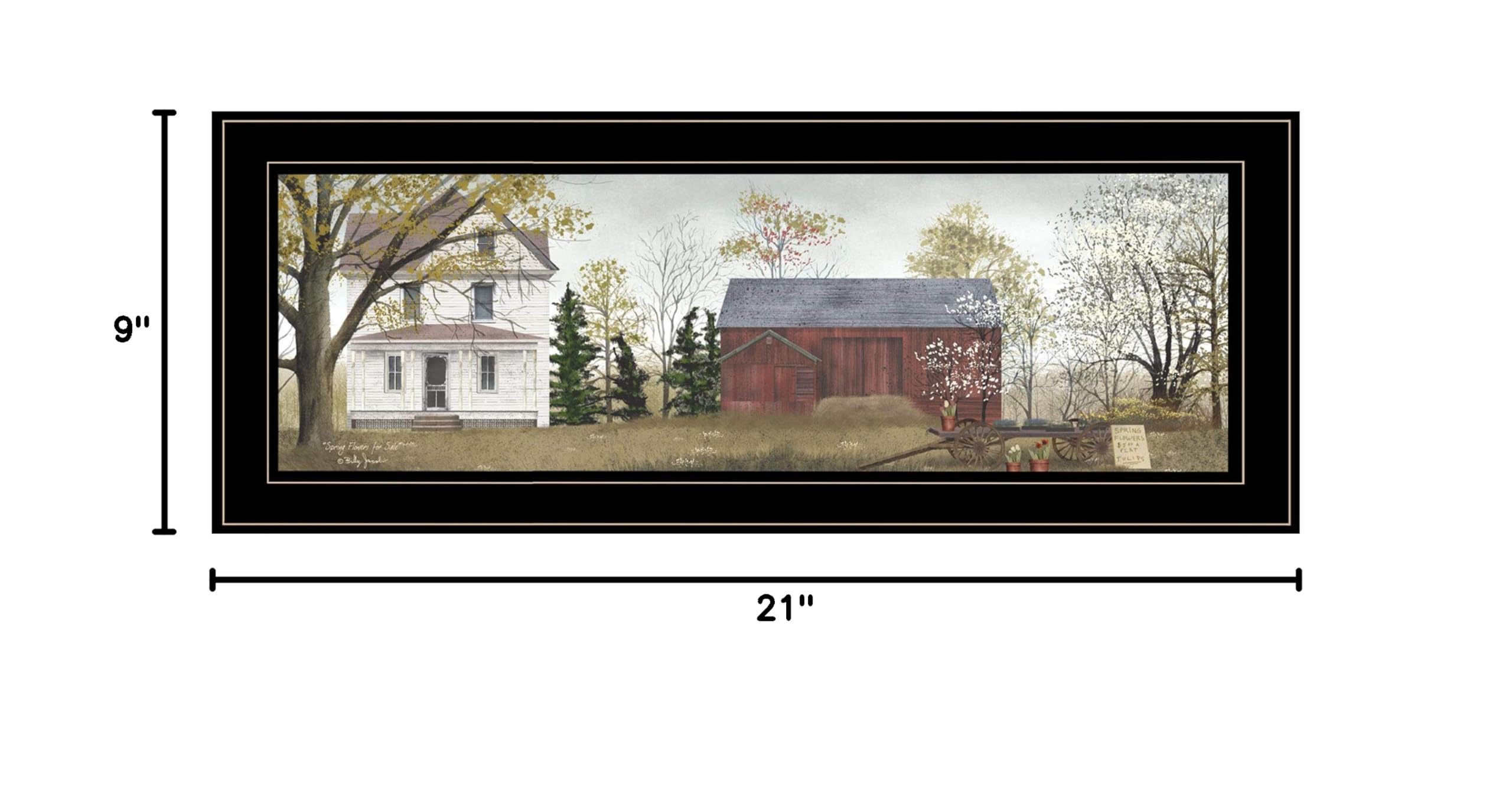 Billy Jacobs Framed Wall Art - Spring Flowers Print for Living Room & Bedroom Decor | Modern Home Wall Decor | Black Floral Picture Frame | Perfect for Housewarming Gifts & Interior Design