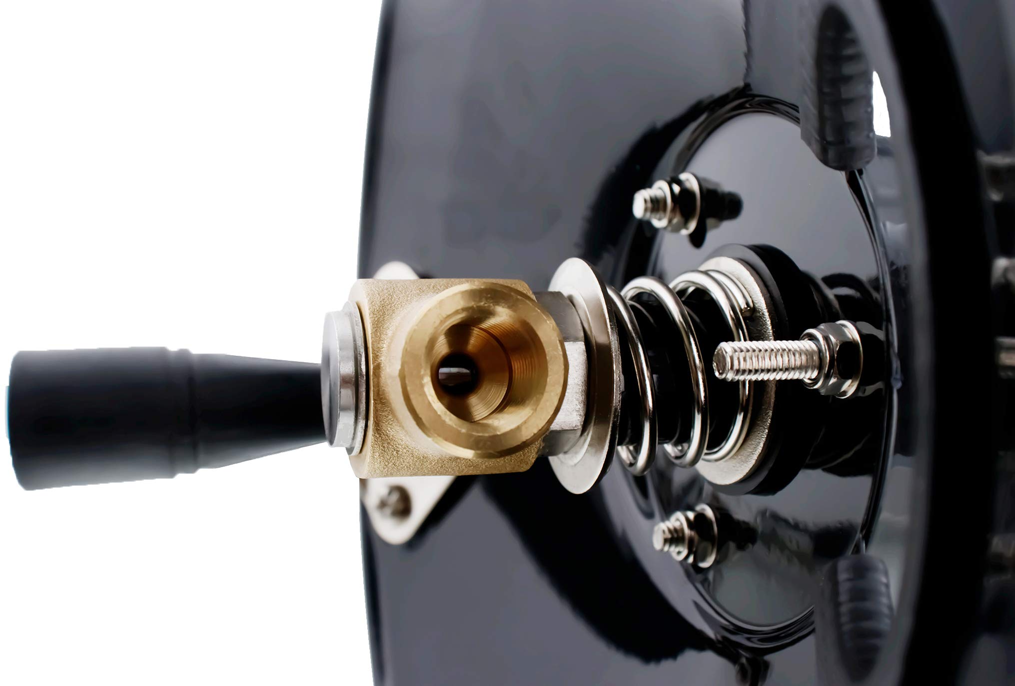 Steel Dragon Tools 4000 PSI 100-Foot Black Powder Coated Pressure Washer Hose Reel - Heavy Duty for Car Washing, Driveway Cleaning & Outdoor Home Maintenance