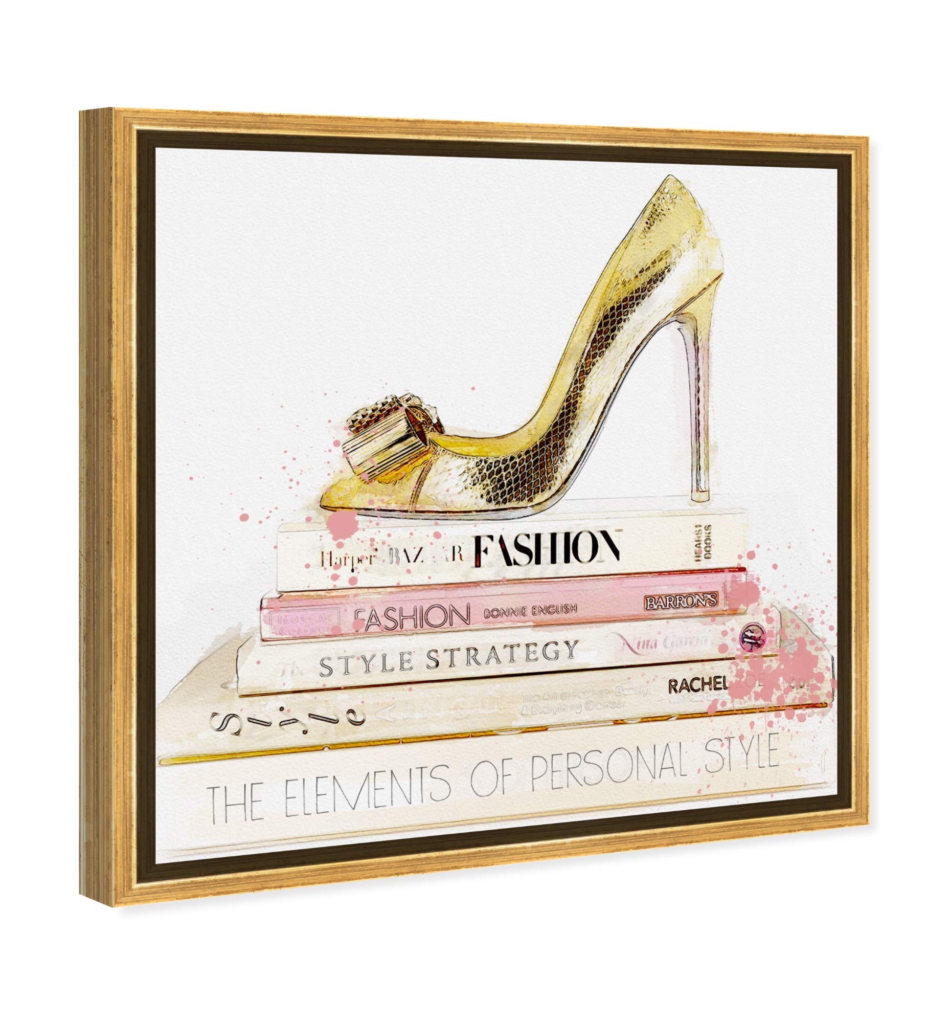 Oliver Gal Artist Co. Fashion & Glam Wall Art - 30x30 Inch Gold & White Framed Canvas Print - Perfect for Bedroom, Living Room & Office Décor