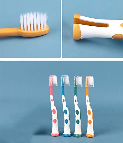 Soft Bristle Kids Toothbrushes 4-Pack for Boys & Girls Ages 2-5 | Gentle Manual Toothbrushes for Toddlers 3-5 Years | Perfect for Daily Brushing, Travel & School