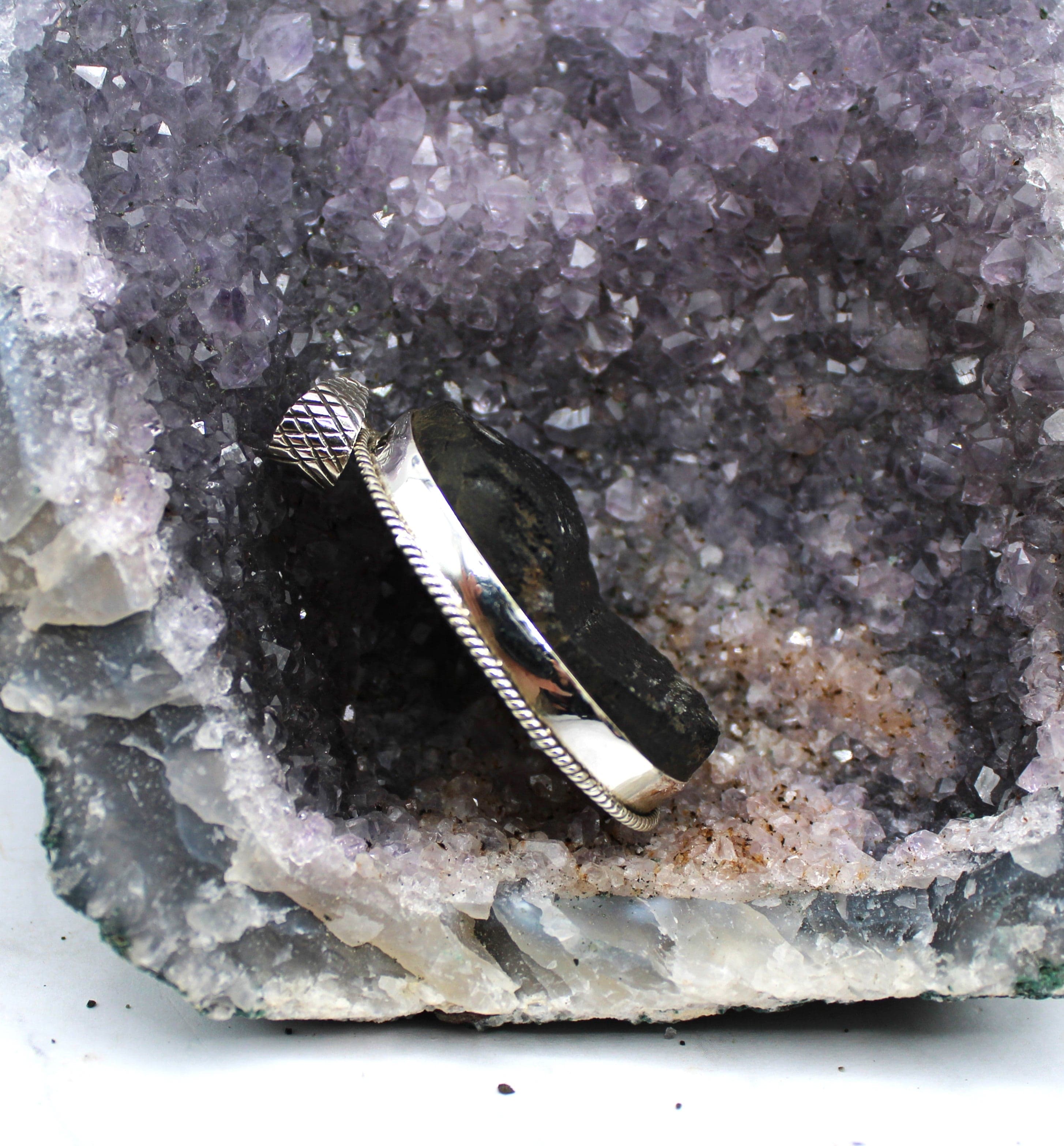 Black Tourmaline Pendant Necklace in Sterling Silver 925 - Protection Crystal Jewelry for Women, Men | Perfect for Meditation, Energy Healing & Everyday Wear