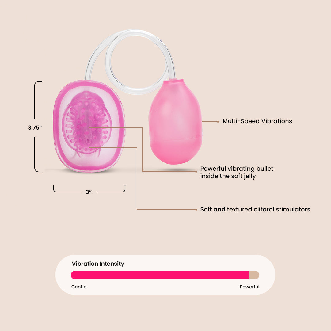 CalExotics Intimate Pump™ Vibro Pussy Sucker™ - Powerful Clitoral Stimulator & Suction Pump for Enhanced Pleasure | Perfect for Solo Play, Couples & Sensual Exploration