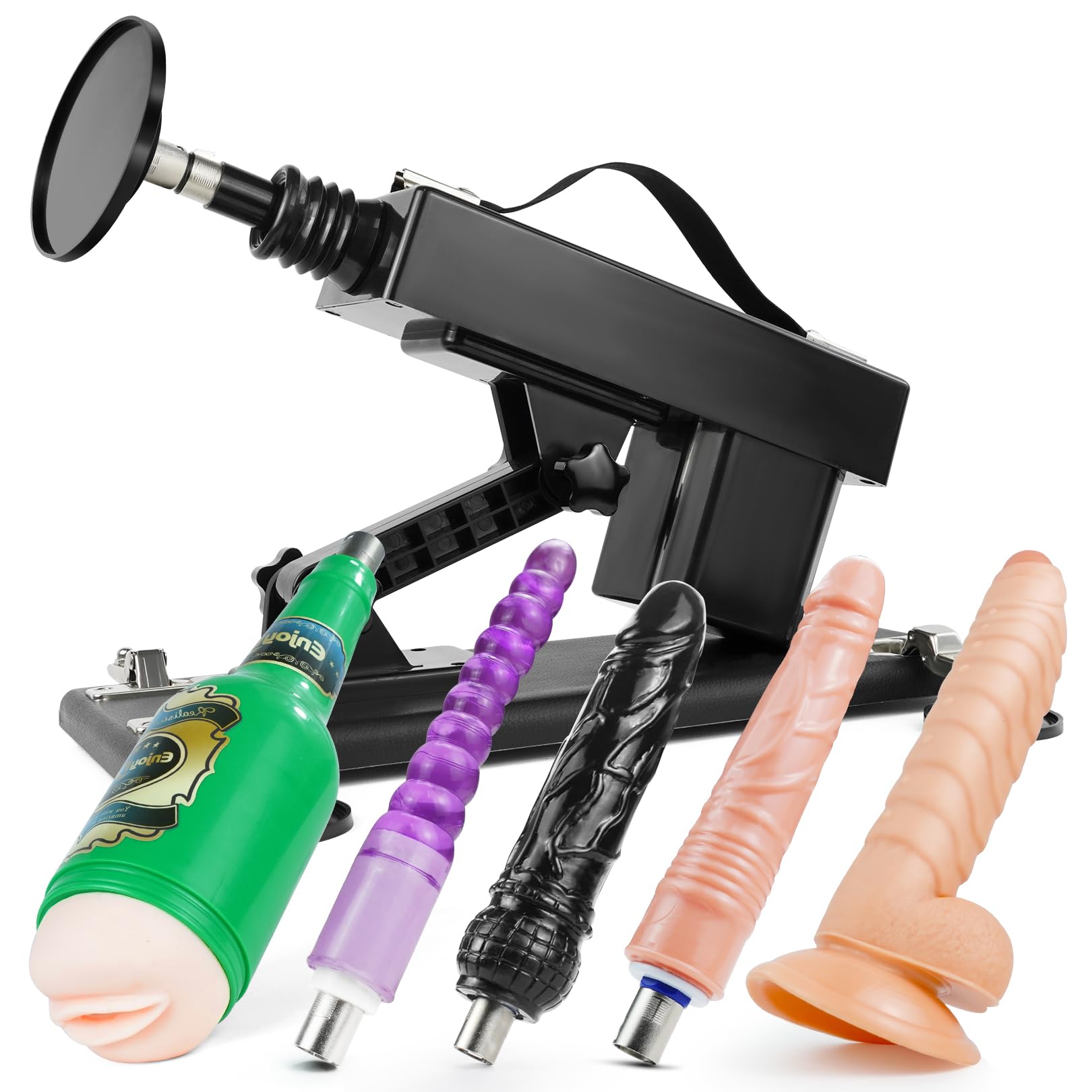 3XLR Thrusting Sex Machine with Male Masturbator Cup & Dildo Attachments - Automatic Love Machine for Men & Women - Suction Cup Adapter Sex Toy for Couples - Perfect for Solo Play, Couples Bonding & BDSM Exploration
