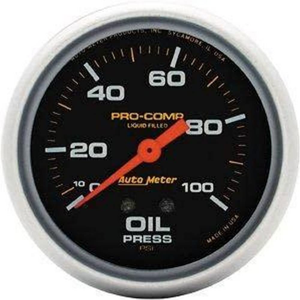 Auto Meter 5421 Liquid-Filled Oil Pressure Gauge - 0-100 PSI, 2-1/16