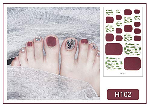 WOKOTO 20 Sheets Gradient Toe Nail Polish Strips & Stickers Kit with Nail File | 22 Colorful Glitter Tips per Sheet | DIY Manicure Set for Women | Perfect for Home Nail Salon, Parties & Gift Giving
