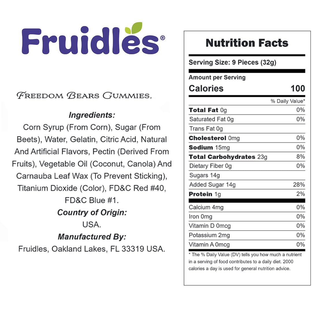 Fruidles USA Patriotic Freedom Gummi Bears - Red White & Blue 4th of July Gummy Candy - Bulk 5lb Bag - Perfect for Independence Day Parties, Summer BBQs, and Patriotic Celebrations