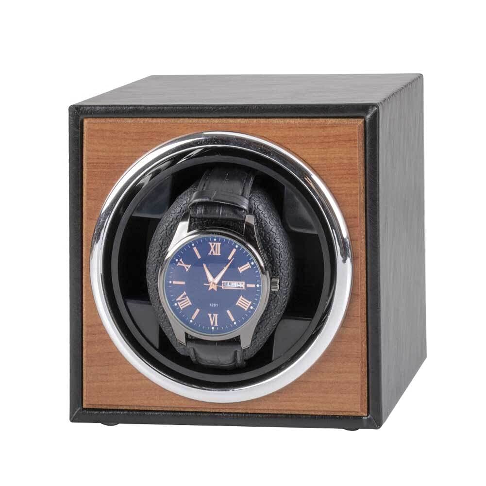 Premium Universal Watch Winder Box - 3 Rotation Modes, Super Quiet Motor, PU Leather Storage Organizer for Automatic Watches | Perfect for Watch Repair, Display & Collection at Home or Office
