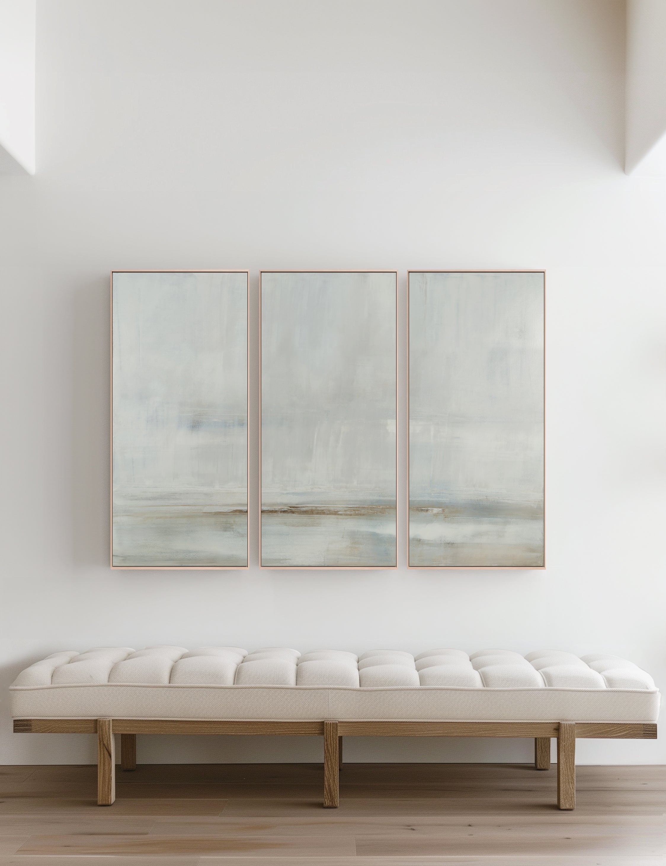 After The Storm Triptych Wall Art - Coastal Landscape Painting by Carol Benson Cobb | Perfect for Beach House Decor, Living Room & Office Wall Art