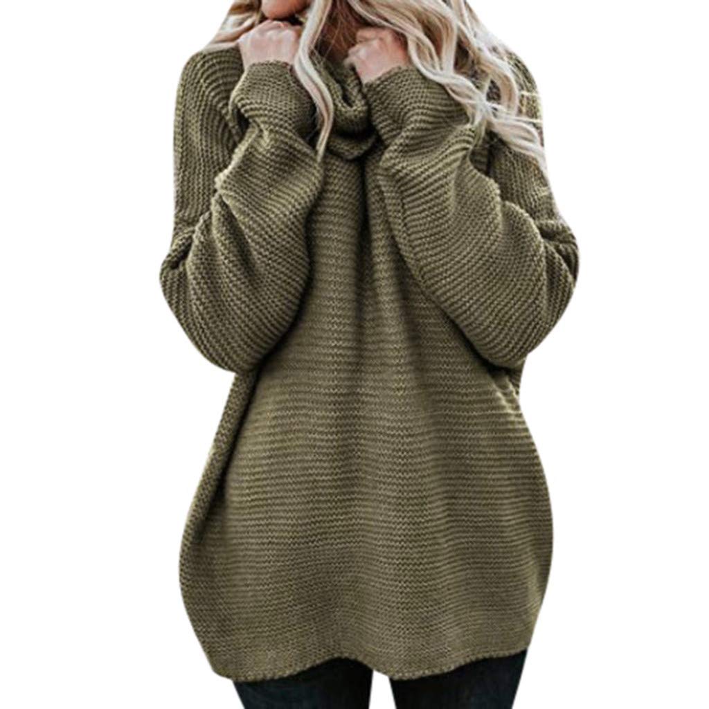 Eduavar Women's Casual Oversized Long Sleeve Turtleneck Chunky Knit Pullover Sweater - Winter Warm Jumper Tops for Work, Office & Daily Wear