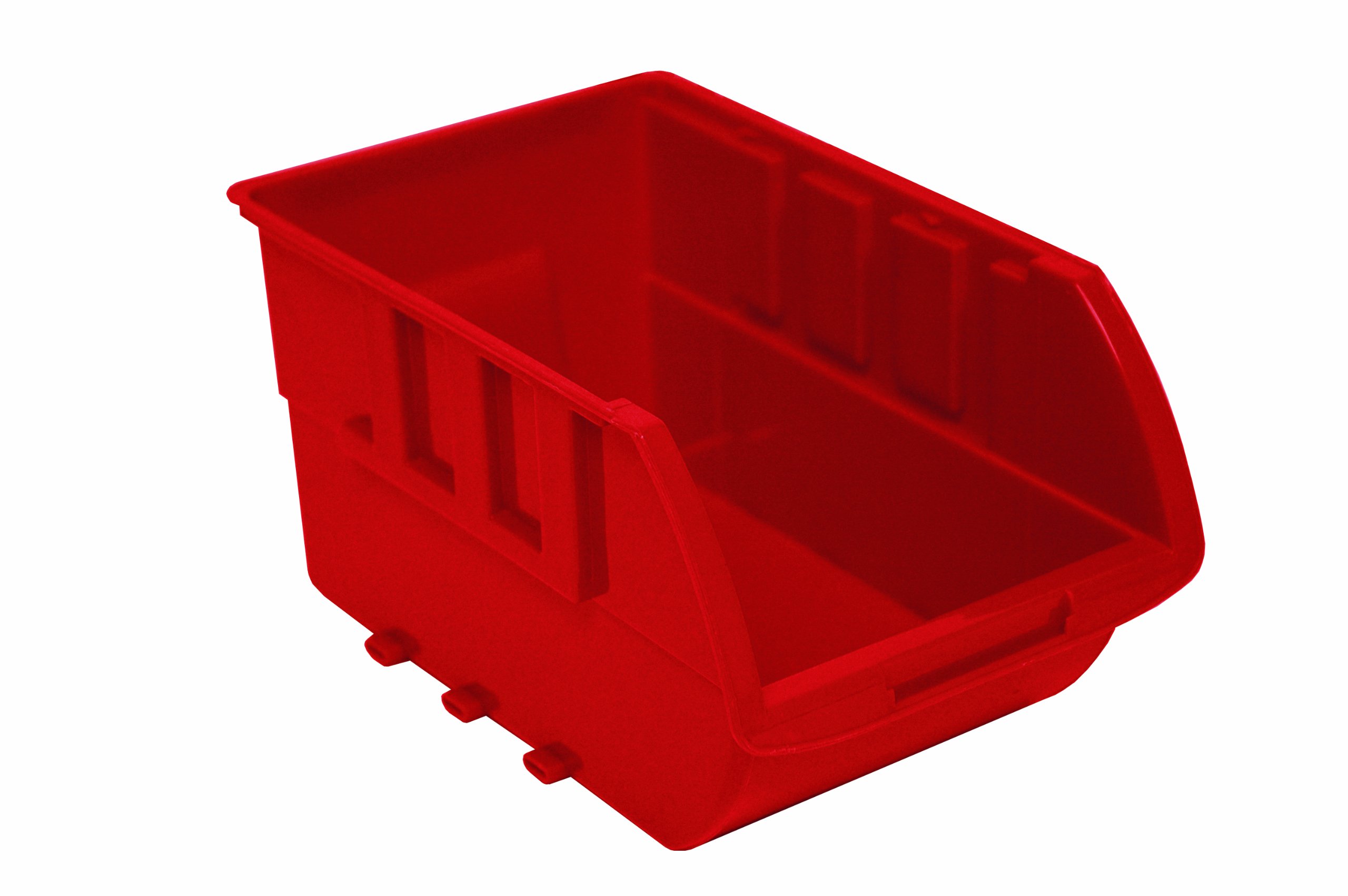 Homak Small Red Single Plastic Storage Bin - Perfect for Home, Office, and Garage Organization