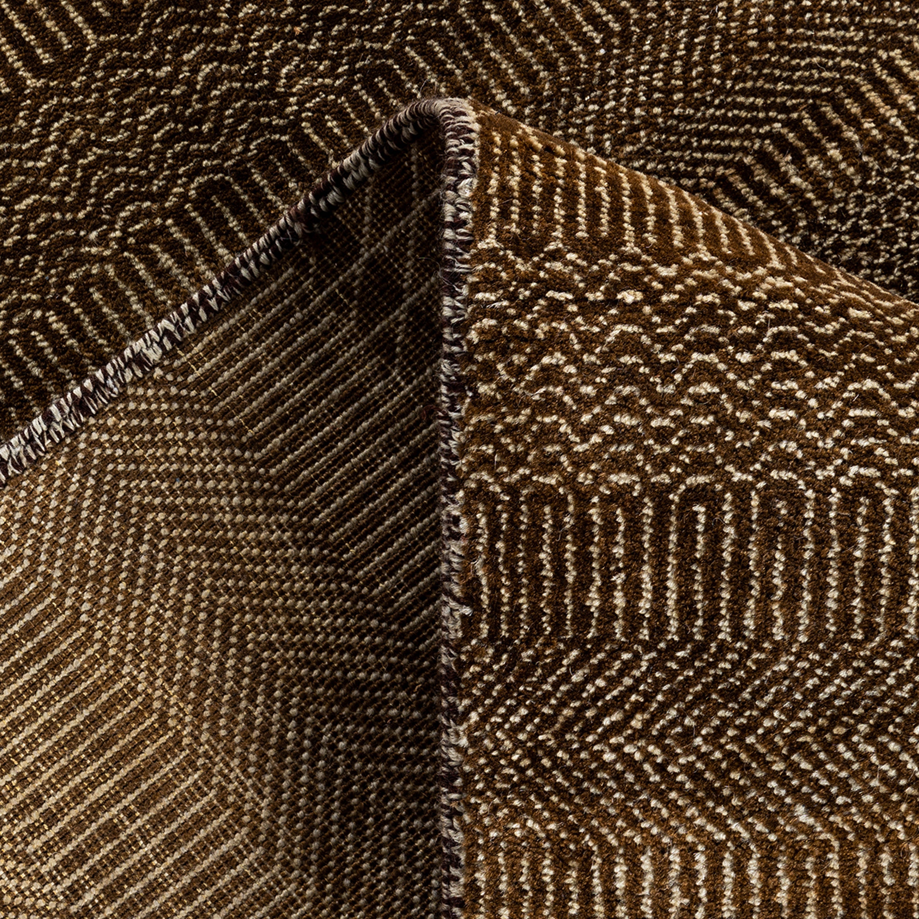 Premium Brown Transitional Wool Rug 9'1