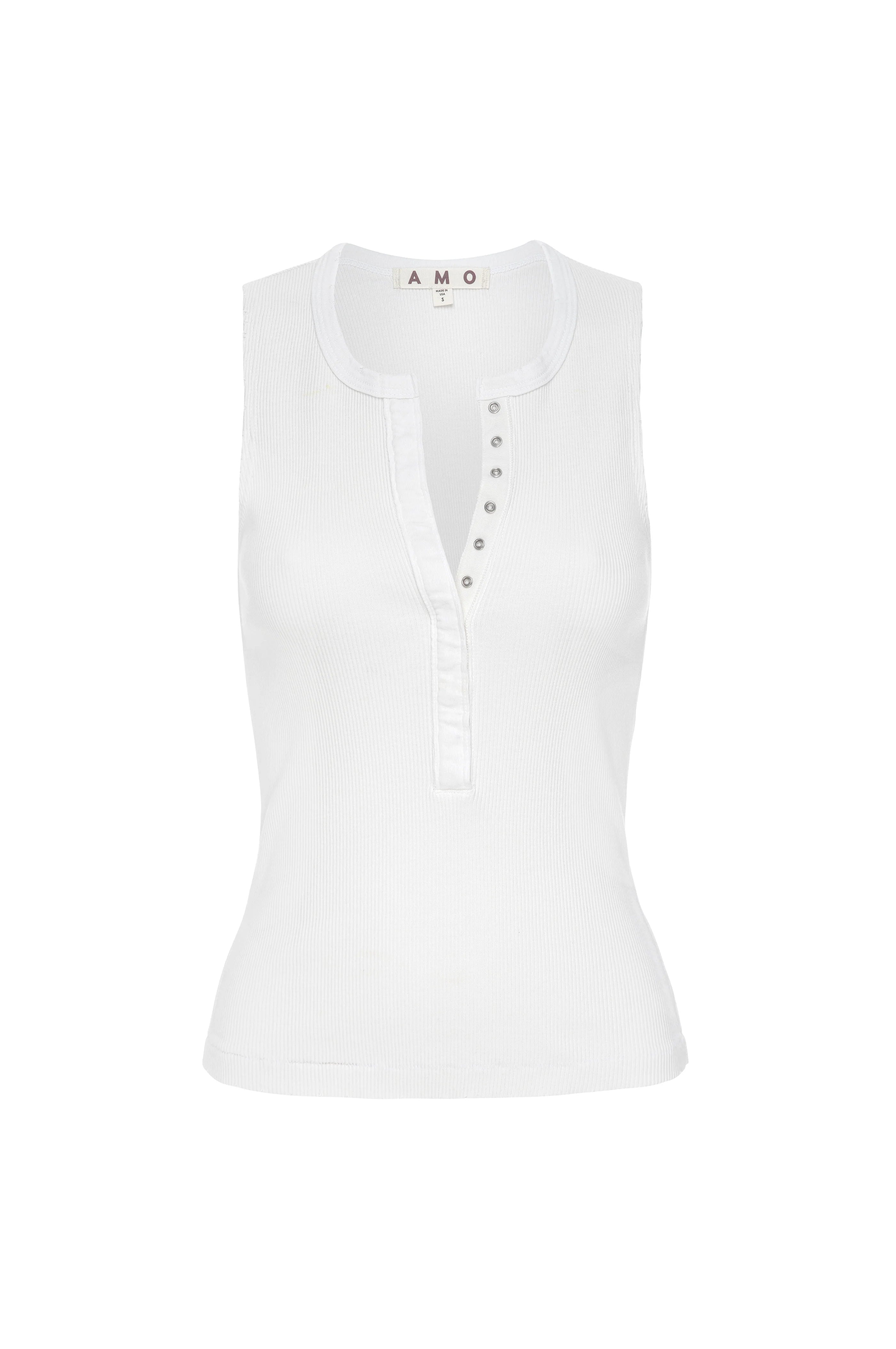 Frances Tank Top - Soft Eggshell Color Women's Casual Shirt for Summer Outfits & Layering