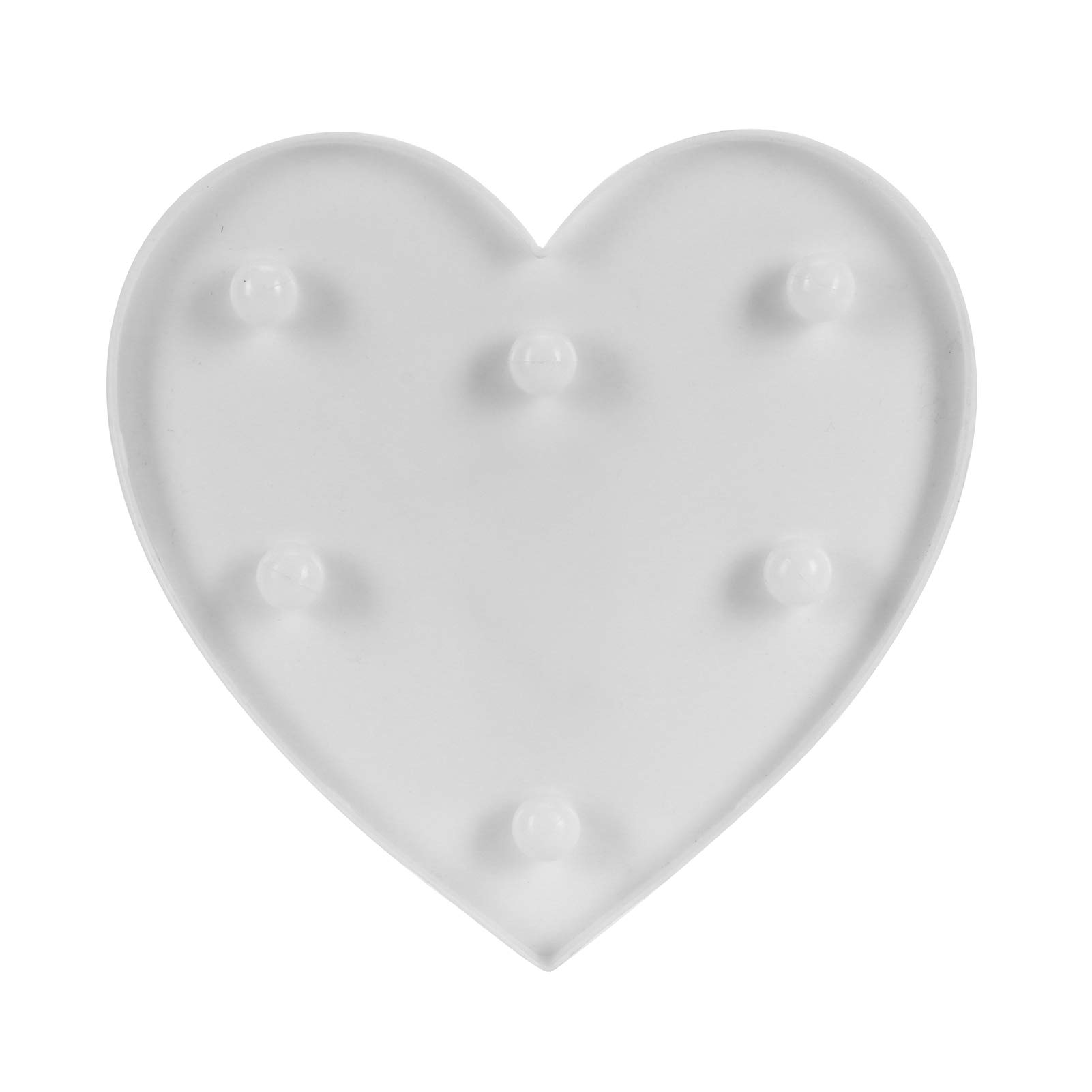 AUNMAS Heart Shaped LED Marquee Lights - Battery Powered Plastic Light Up Sign for Wedding, Birthday Party, Christmas Decoration - Perfect for Home, Bar, Nursery & Romantic Night Light Ambiance
