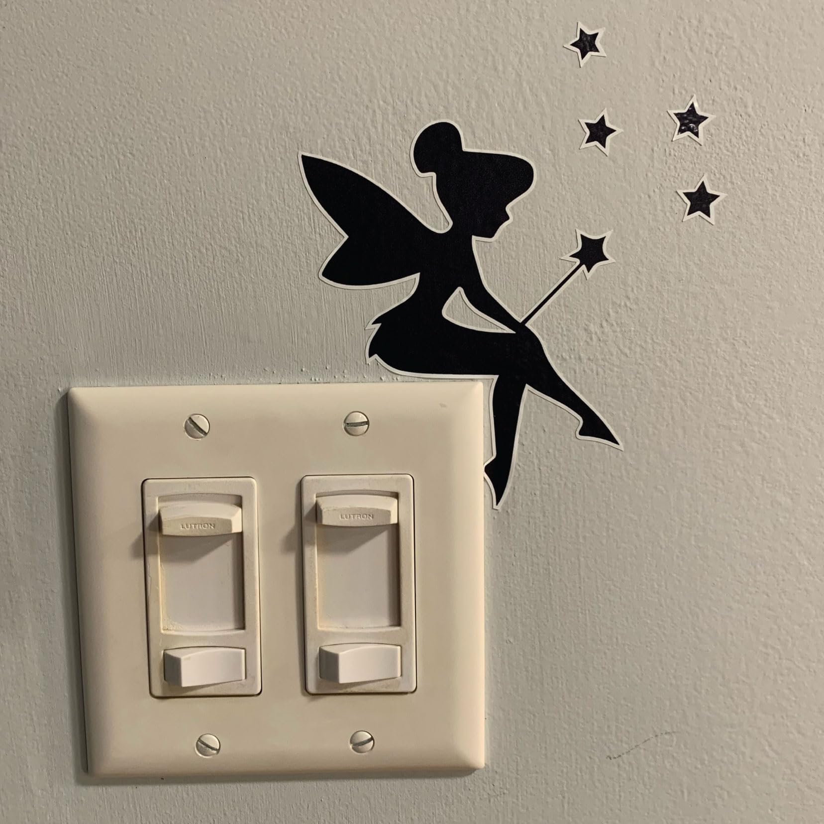 Bad Fish Custom Tinkerbell Fairy Vinyl Decals - Light Switch Covers, Wall Outlets & Home Decor Stickers for Bedroom, Nursery, Vehicle & Computer | DIY Wall Art & Home Improvement