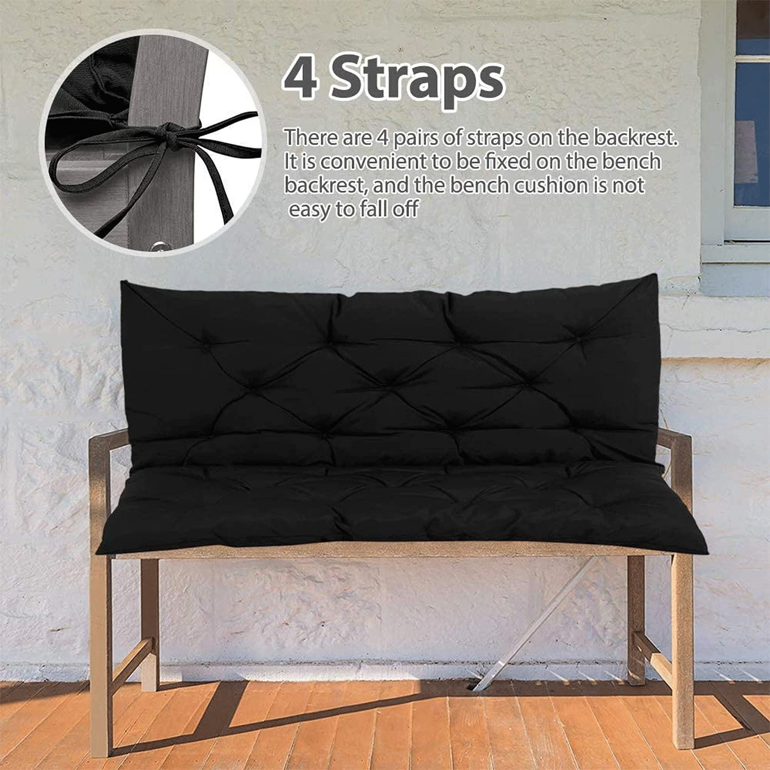 **Premium 2-3 Seater Swing Replacement Seat Cushion – Waterproof, Washable & Non-Slip – Indoor/Outdoor Garden Bench Cushion with Backrest – Perfect for Patio, Deck, Porch & Poolside Relaxation**