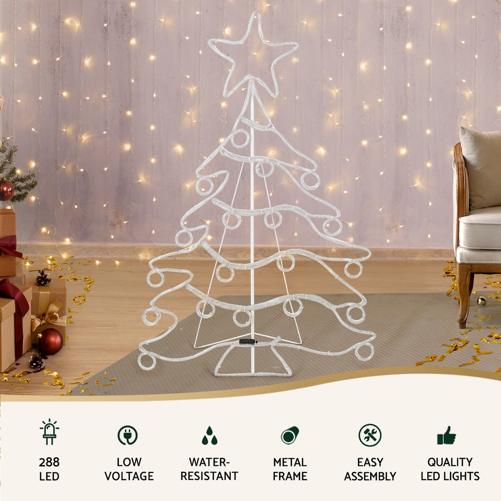 1.18M Christmas LED Rope Lights - 288 LED Outdoor String Lights for Holiday Decorations | Waterproof & Energy Efficient | Perfect for Christmas Trees, House Exterior, Garden, and Party Decor