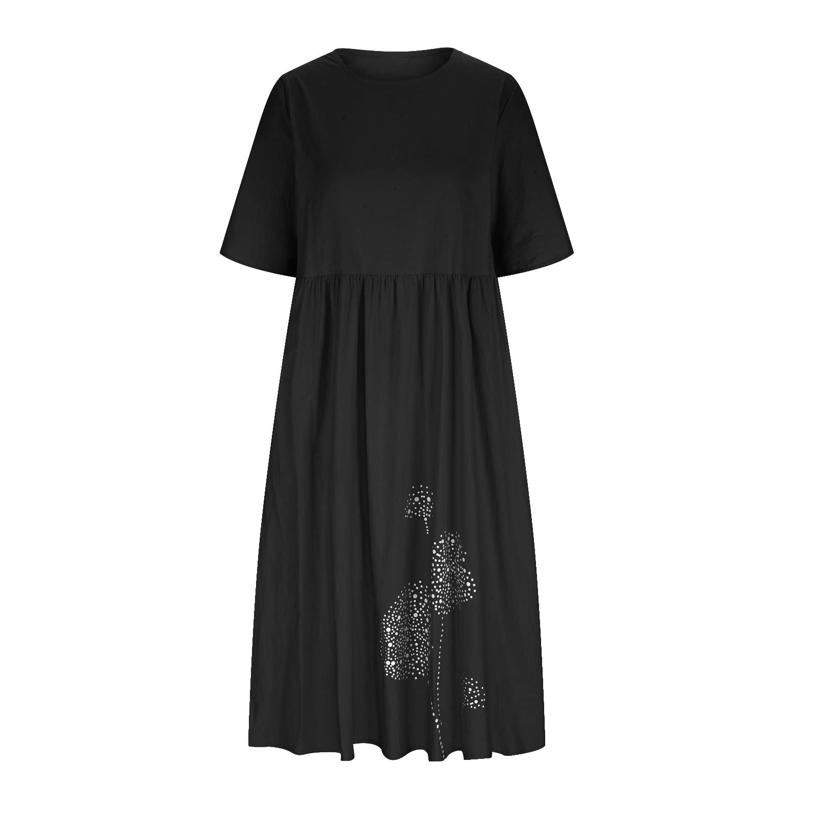 Women's 2024 Summer Maxi Dress with Sleeves - Boho Swing Long Dress, Casual Flowy Bohemian Floral Beach Dress with Pockets | Perfect for Vacations, Music Festivals & Beach Getaways
