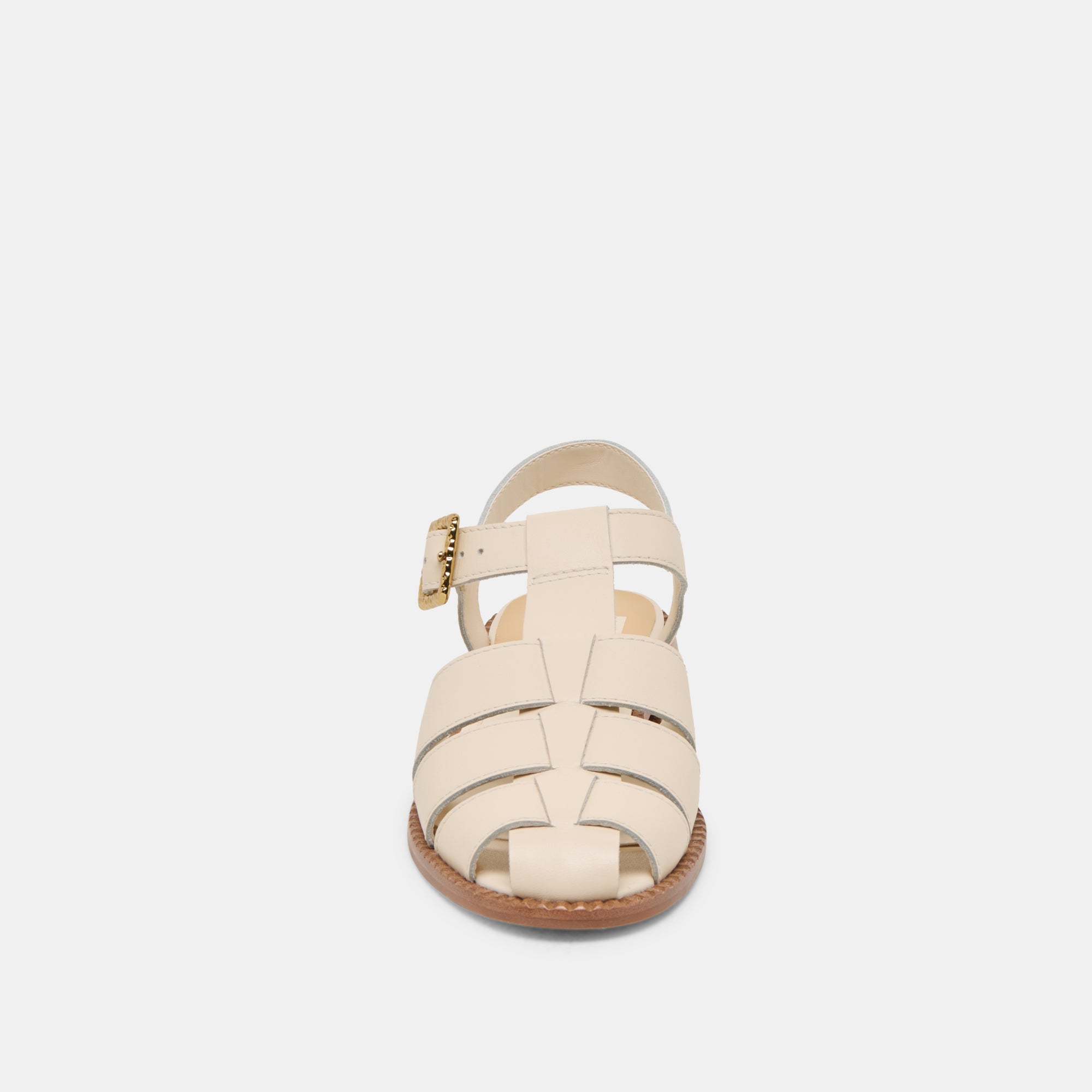 HOLIS Leather Sandals for Women - Comfortable Bone Color Strappy Summer Sandals | Perfect for Beach, Vacation, and Casual Outings