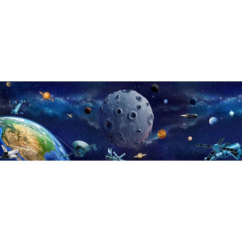 Space Adventure Nursery Wallpaper - Outer Space Themed Kids Room Decor for Baby & Toddler Bedroom - Perfect for Astronaut & Galaxy Themed Nurseries