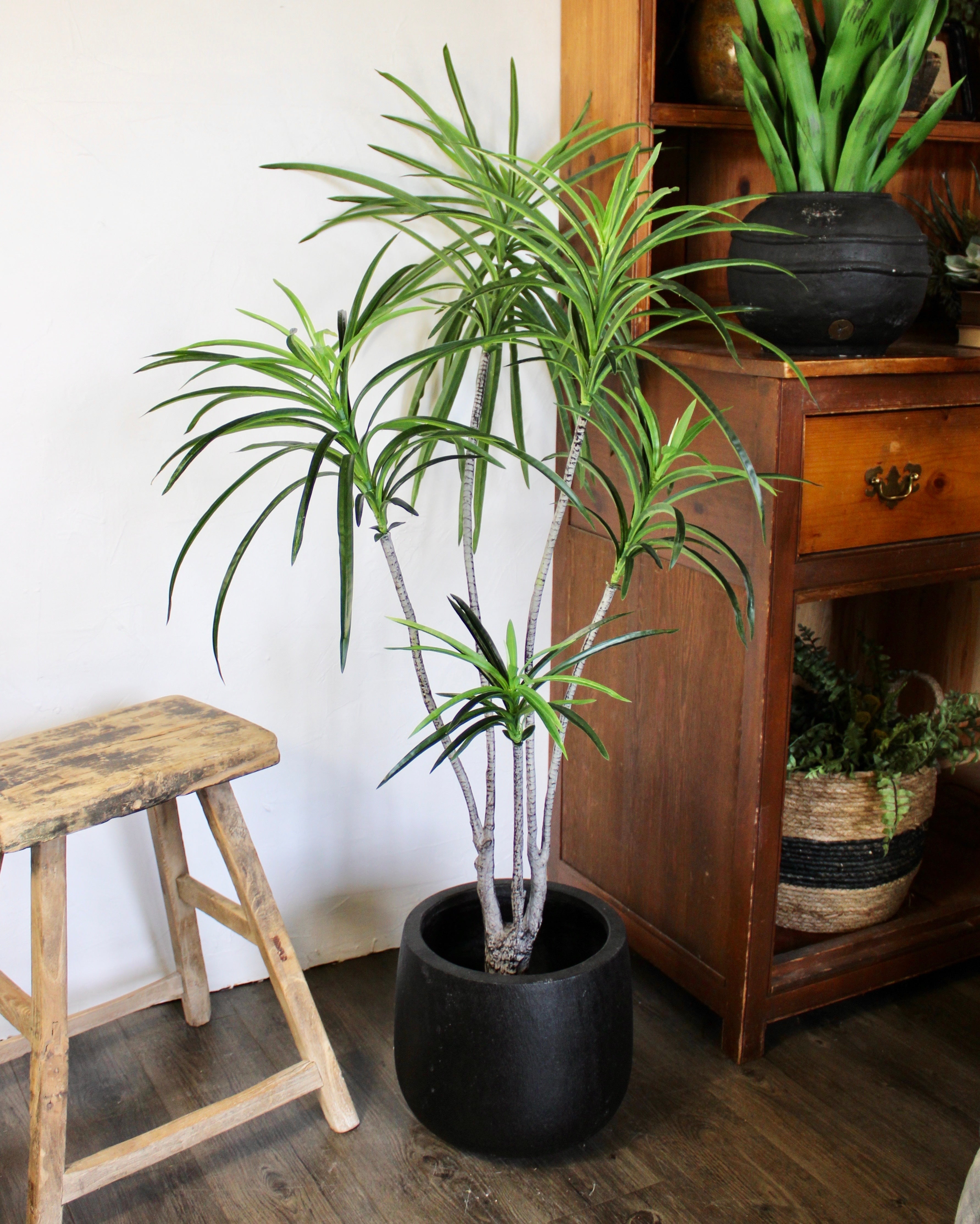 4.5 Feet Tall Dracaena Tree - Realistic Artificial Plant for Home, Office & Indoor Decor - Perfect for Living Room, Bedroom & Workspace Decoration