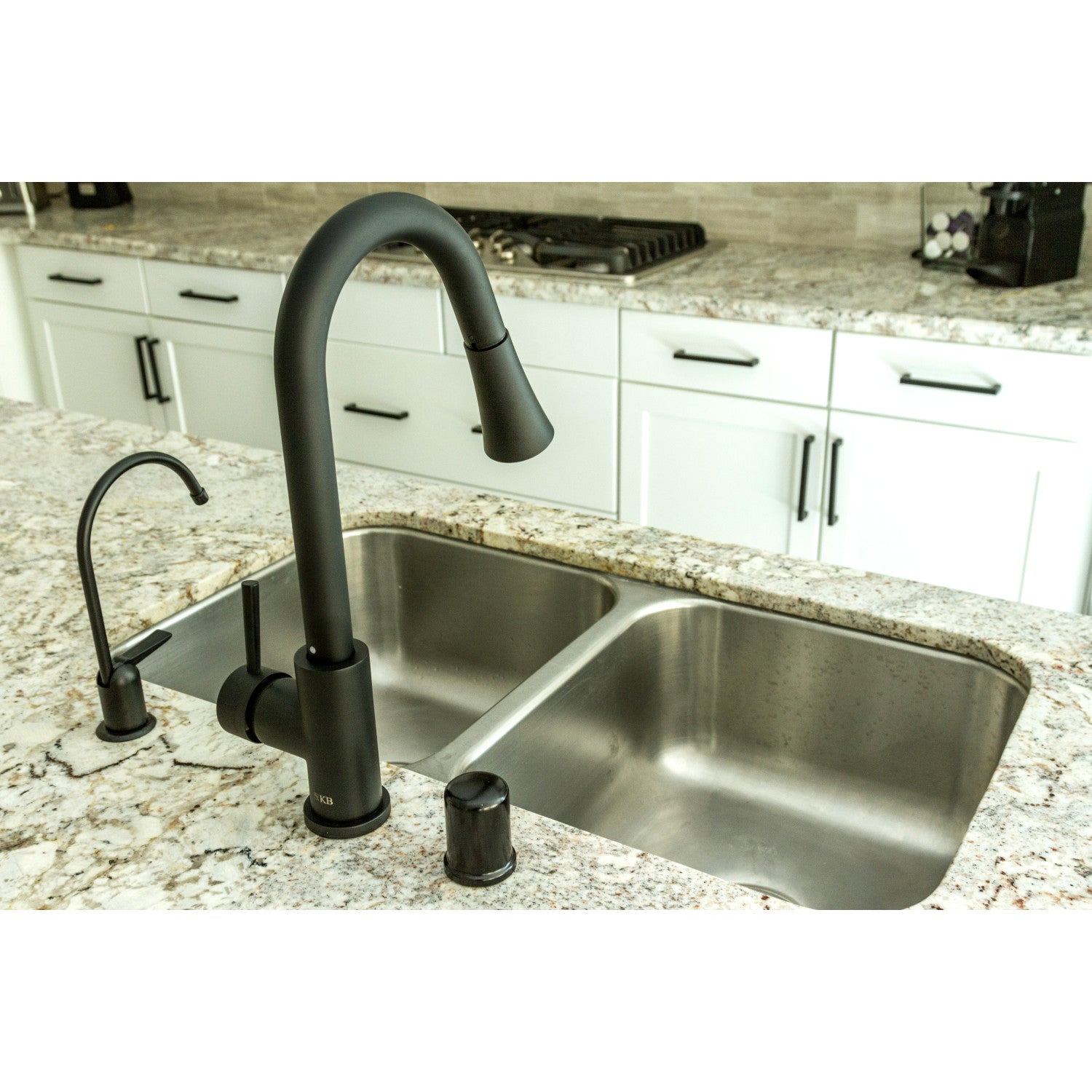 Americana K6190 Single Handle 1 Hole Deck Mount Water Filtration Faucet in Matte Black - Perfect for Kitchen Sink Water Filter Systems & Clean Drinking Water