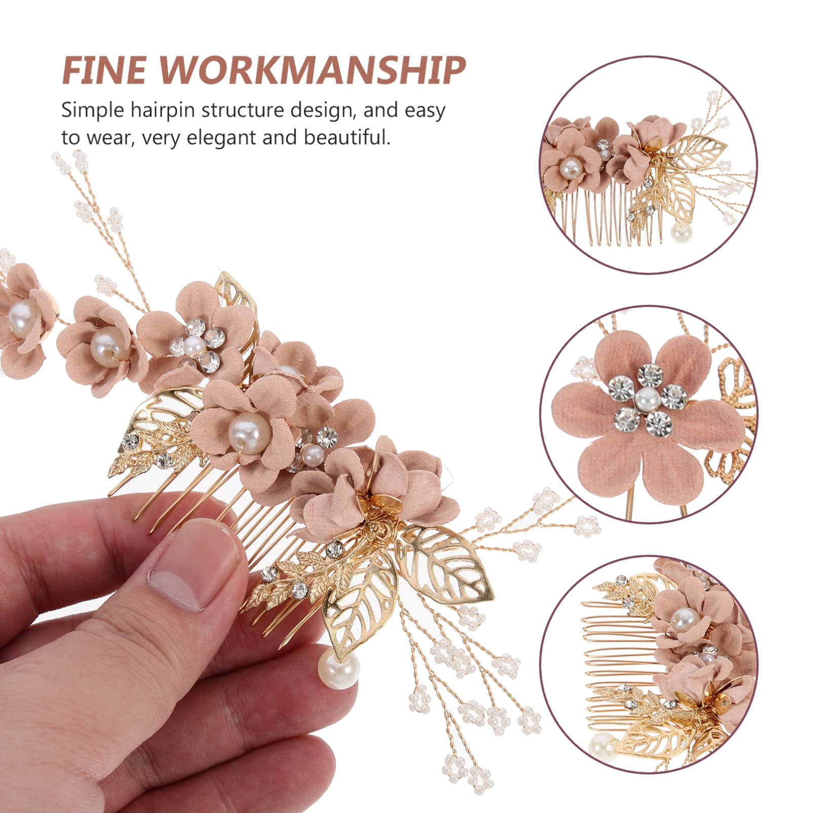 Elegant Rhinestone Wedding Hair Clips - 3Pcs Bridal Hair Pins for Women, Girls' Special Occasions