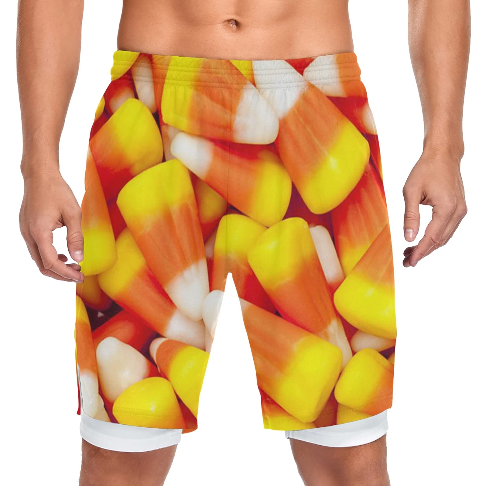 UWSG Men's 2-in-1 Running Shorts with Liner - Breathable Workout & Training Athletic Shorts for Gym, Jogging, and Outdoor Sports