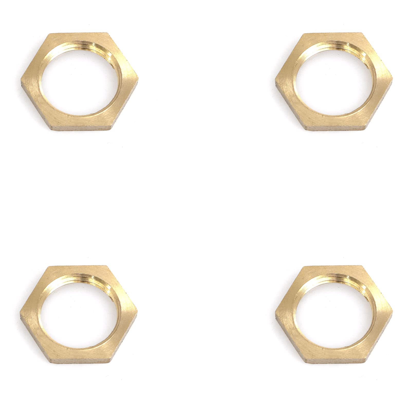 Heyous 4-Piece Brass Lock Nut Set - 1/4