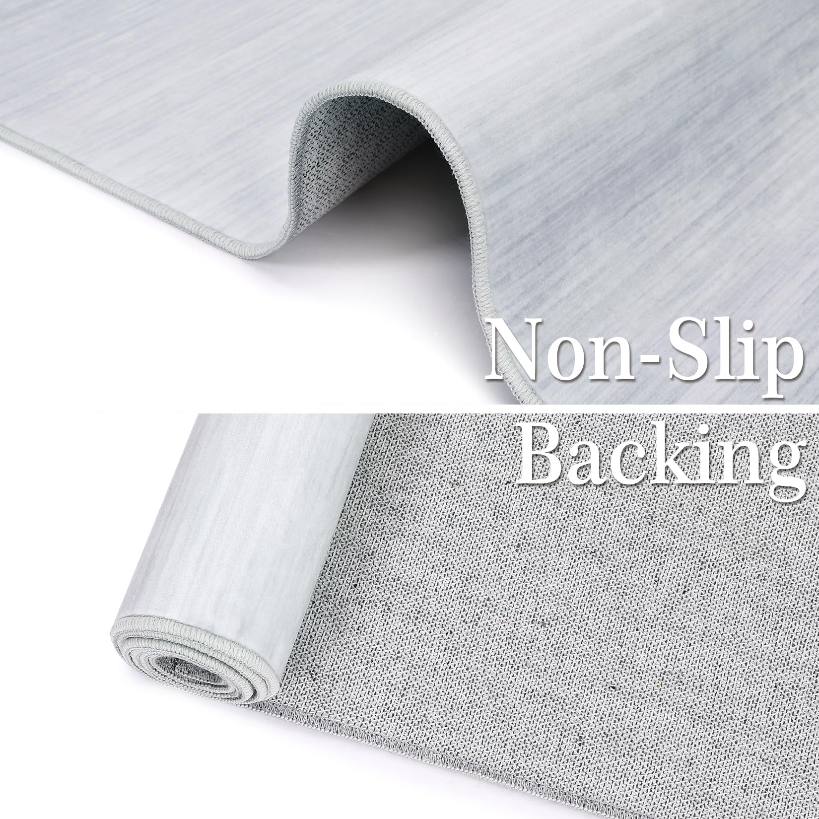 GARVEE 3x5 Ombre Area Rug - Modern Low Pile Indoor Carpet for Living Room, Bedroom, Office & Dining Room - Oil Painting Style Grey Rug - Perfect for Home Decor, Apartment Styling & Cozy Spaces